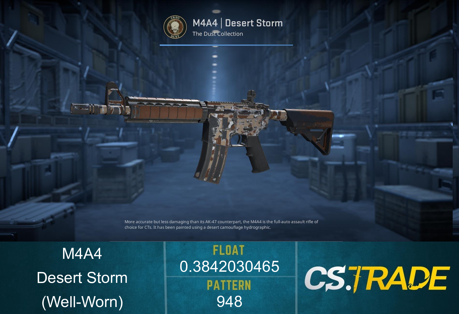 M4A4 | Desert Storm (Well-Worn) Screenshot