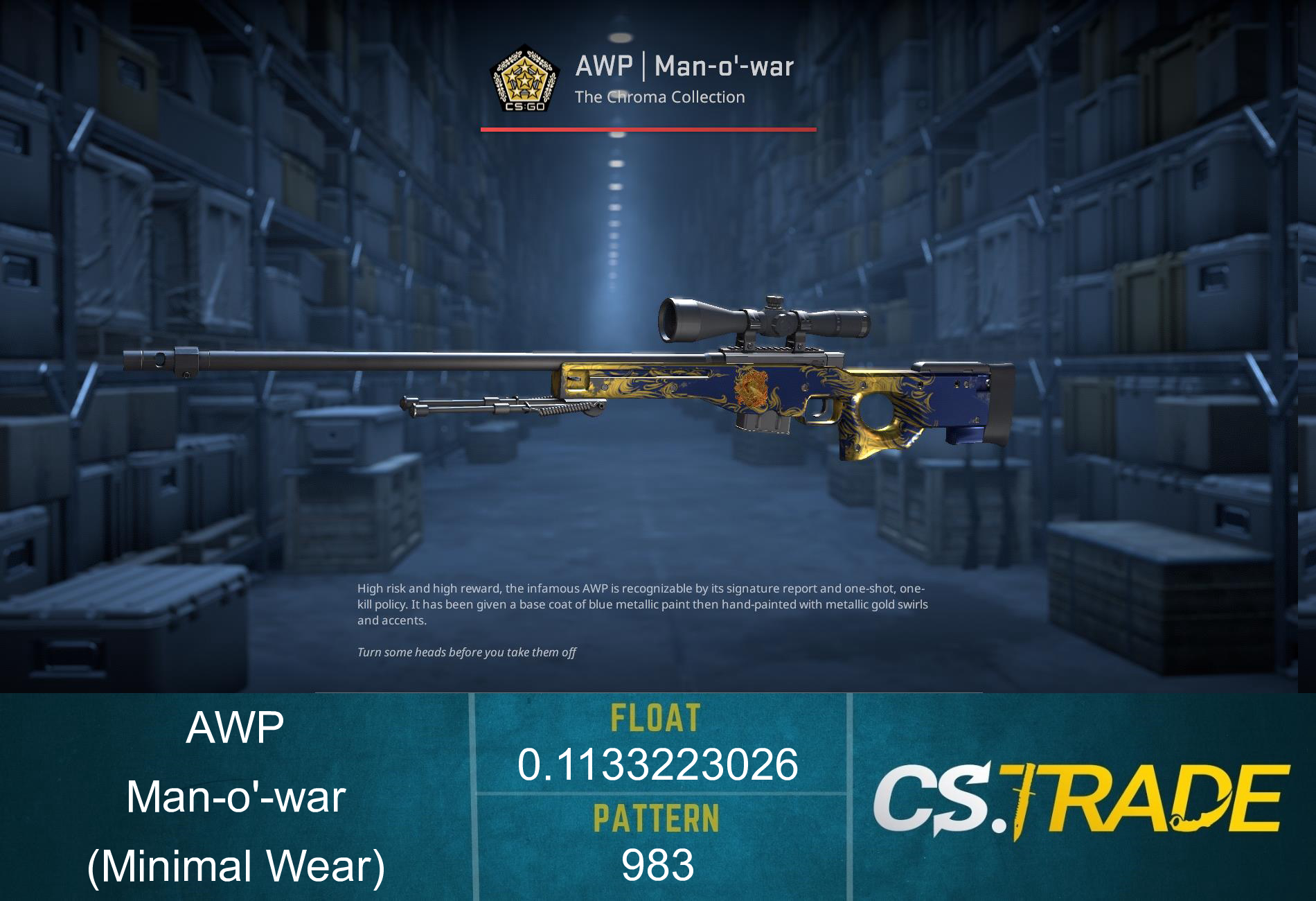 AWP | Man-o'-war (Minimal Wear) Screenshot