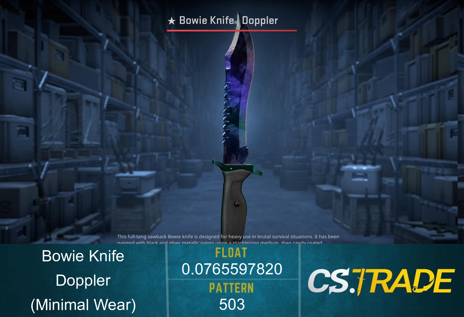 ★ StatTrak™ Bowie Knife | Doppler (Minimal Wear) Screenshot