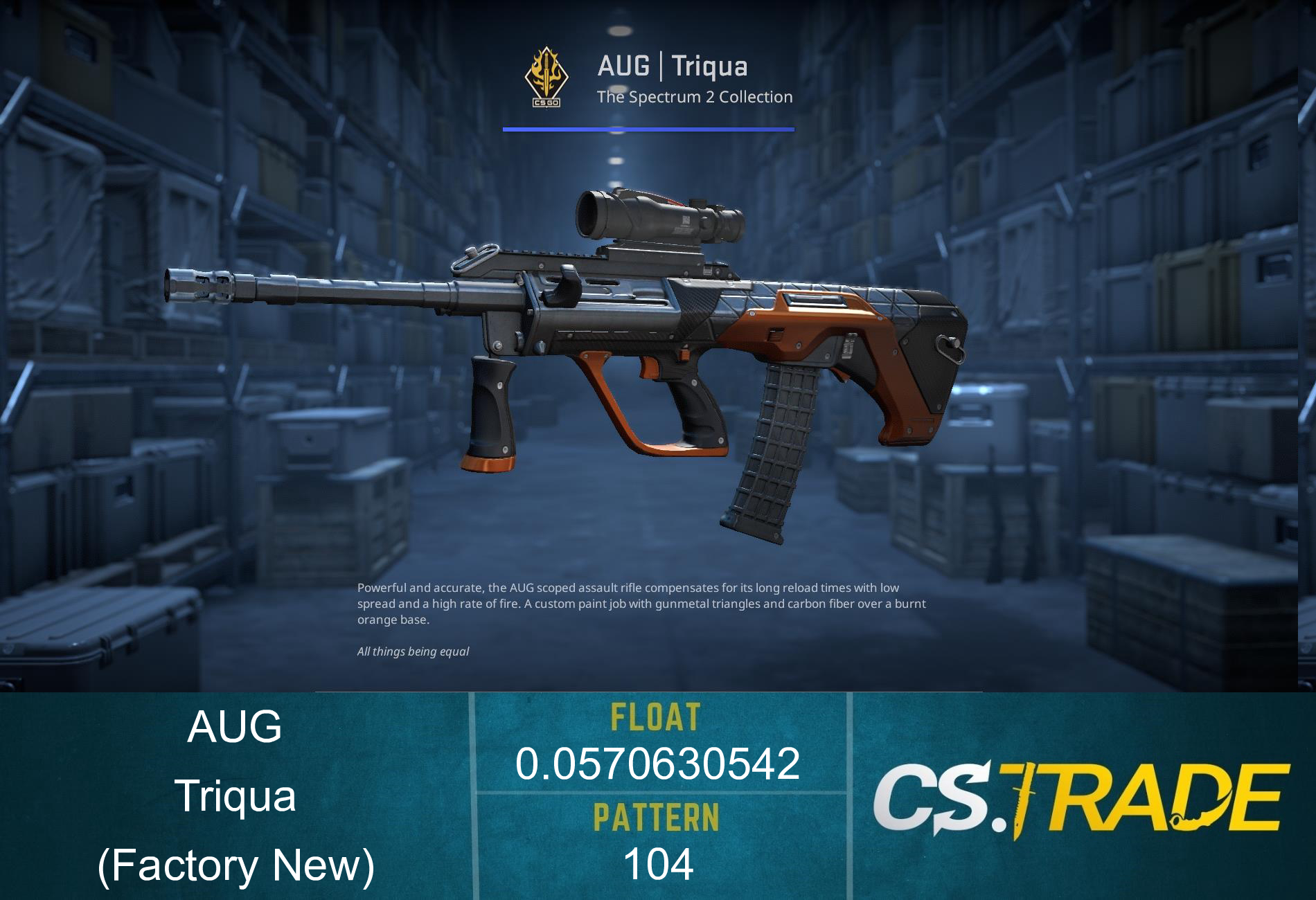AUG | Triqua (Factory New) Screenshot