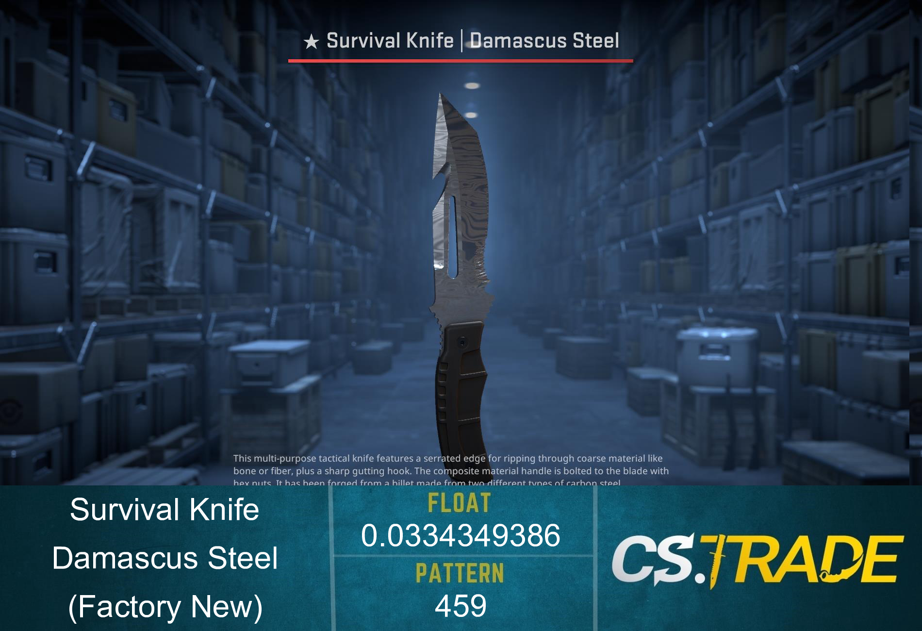 ★ Survival Knife | Damascus Steel (Factory New) Screenshot