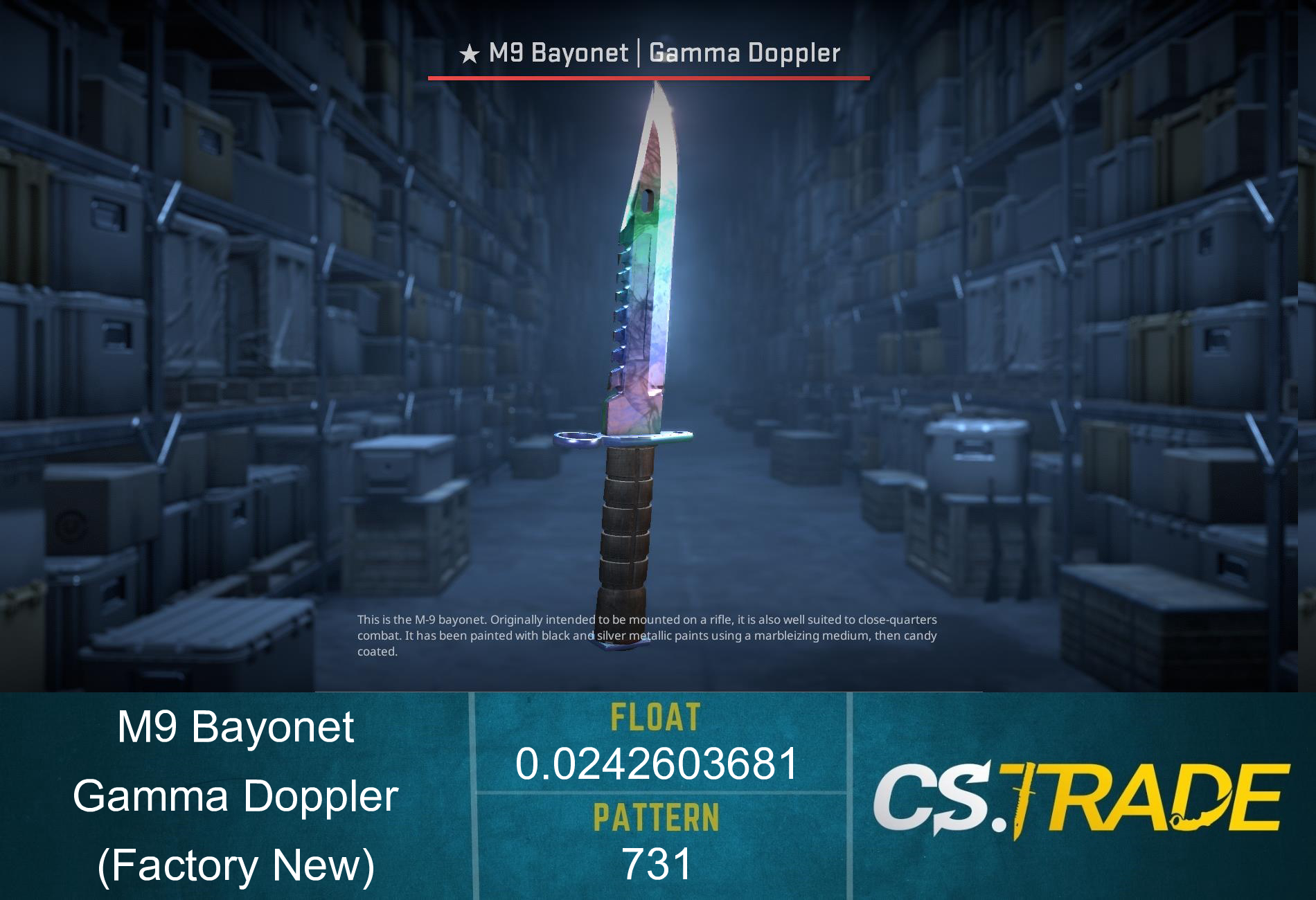★ M9 Bayonet | Gamma Doppler Phase 1 (Factory New) Screenshot