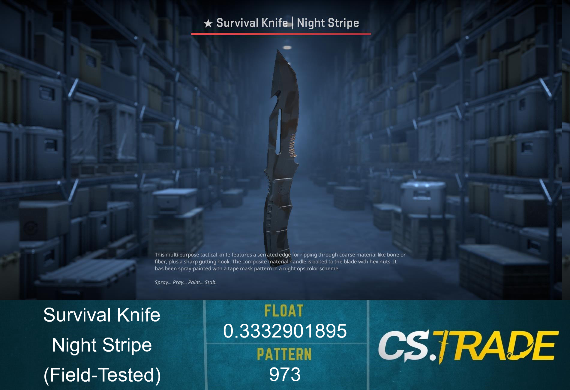 ★ Survival Knife | Night Stripe (Factory New) Screenshot