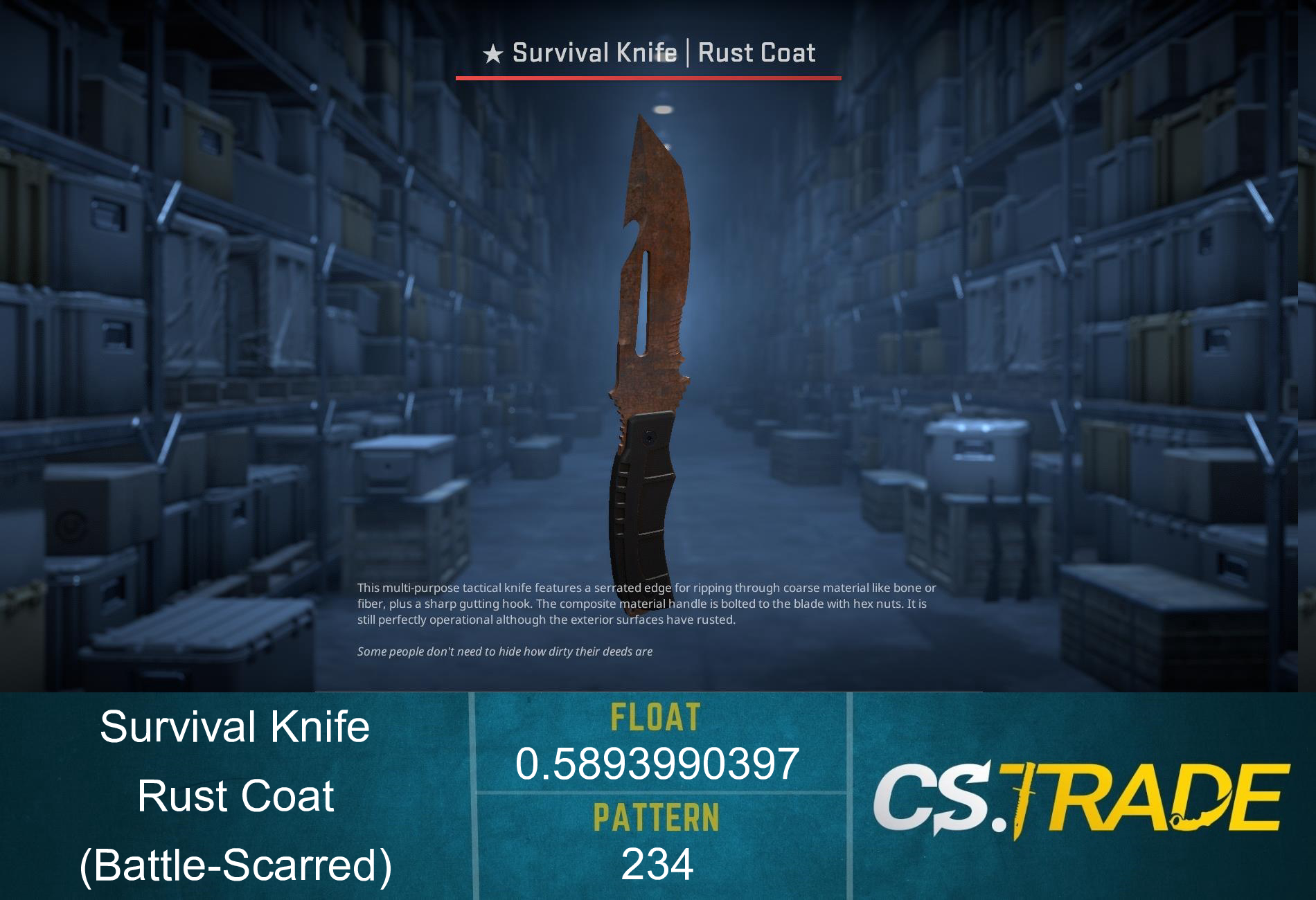 ★ StatTrak™ Survival Knife | Rust Coat (Battle-Scarred) Screenshot