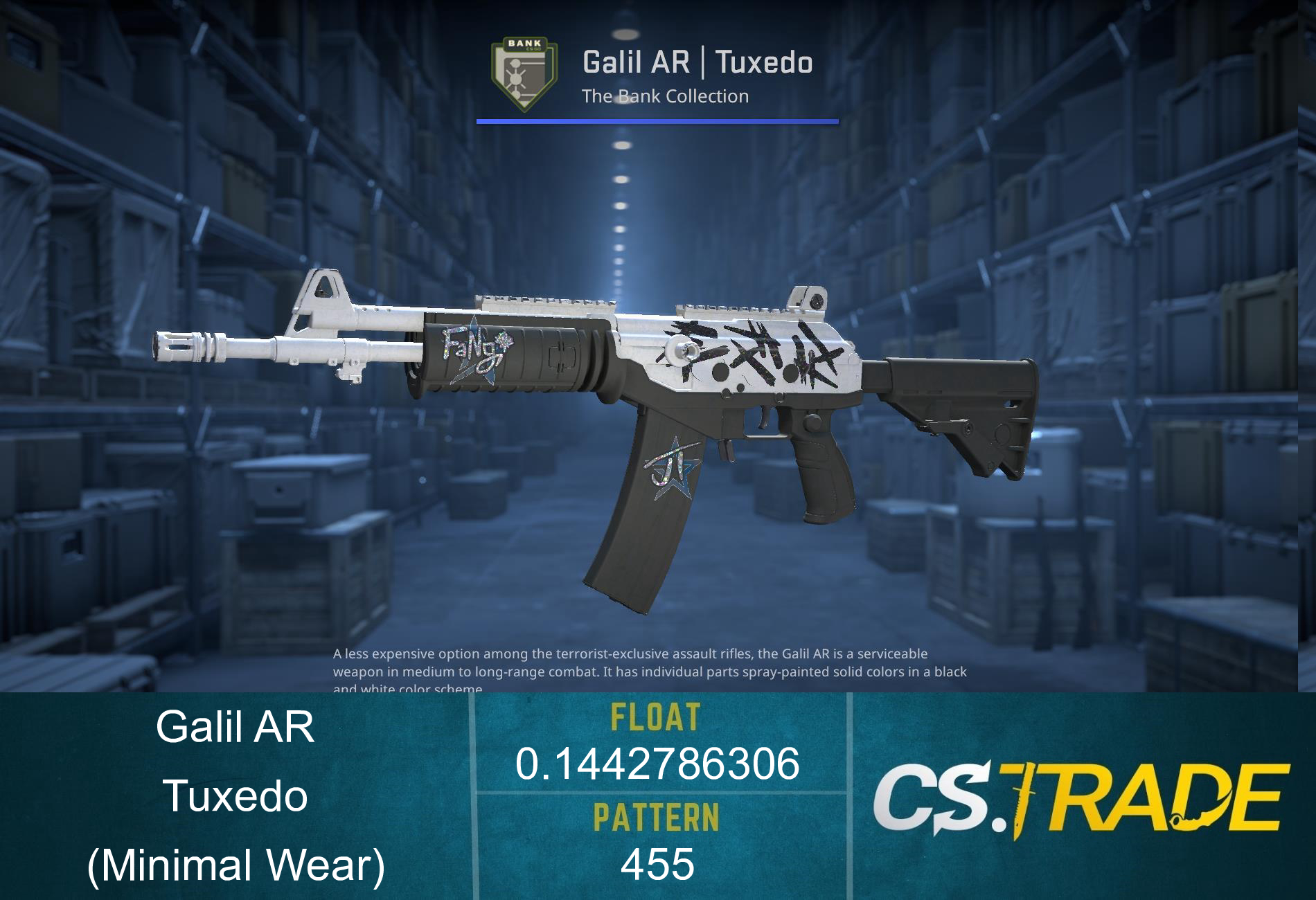 Galil AR | Tuxedo (Minimal Wear) Screenshot