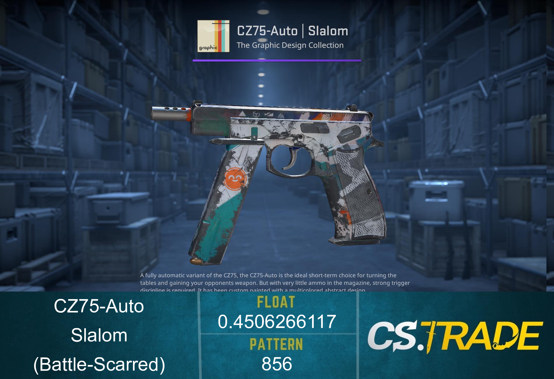 CZ75-Auto | Slalom (Battle-Scarred) Screenshot