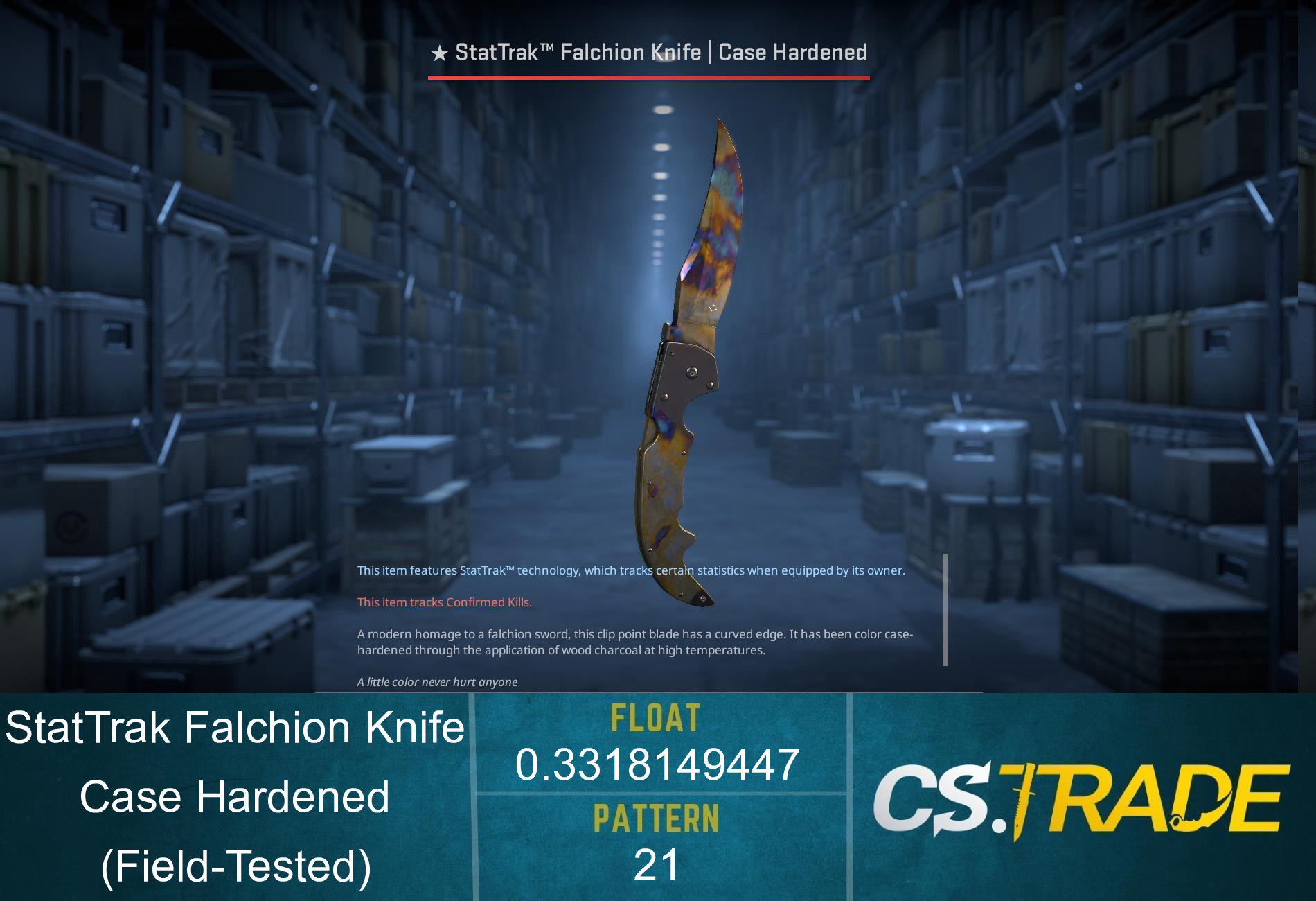★ Falchion Knife | Case Hardened (Factory New) Screenshot