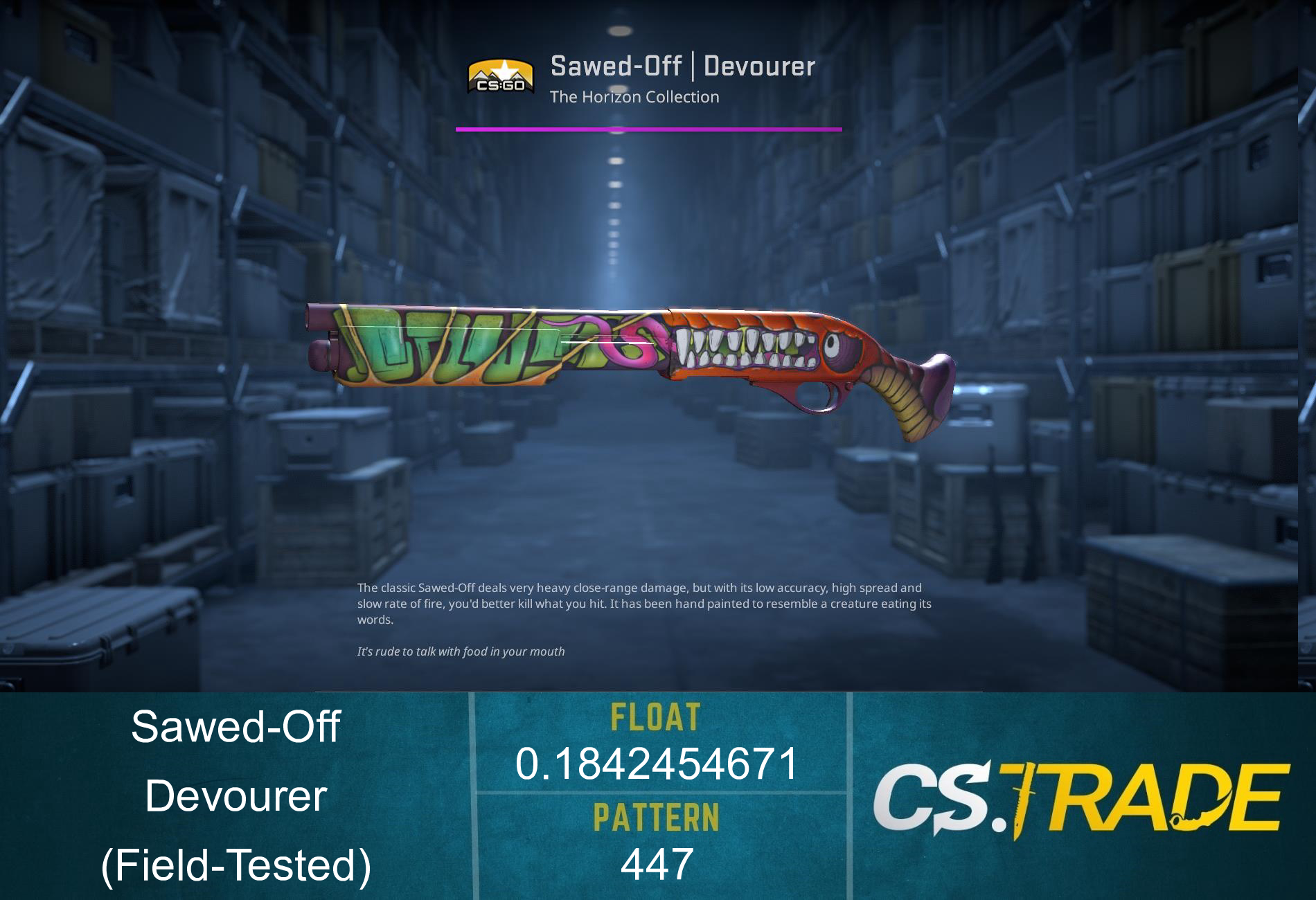 StatTrak™ Sawed-Off | Devourer (Field-Tested) Screenshot