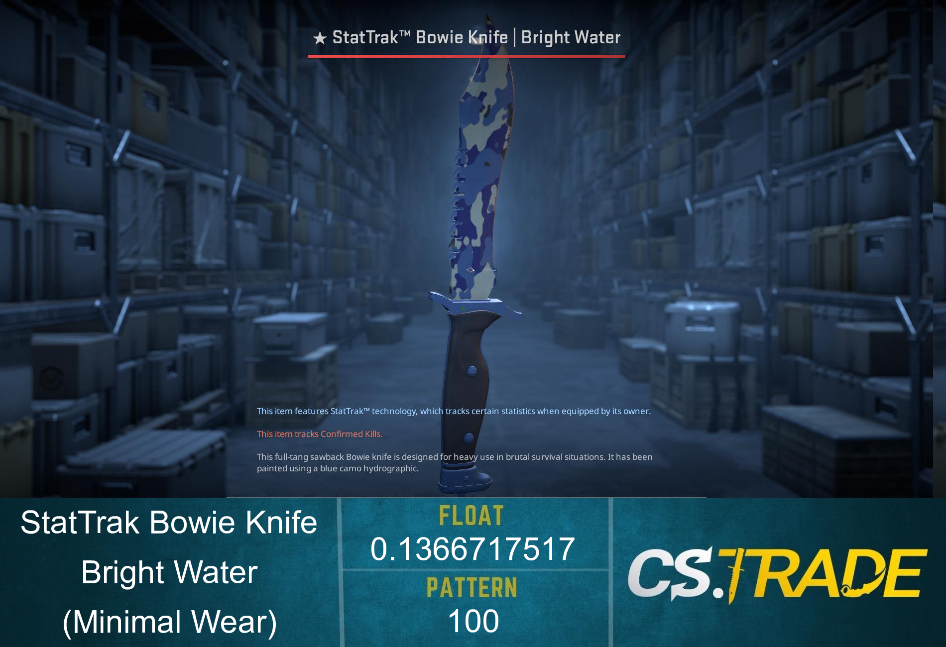 ★ Bowie Knife | Bright Water (Factory New) Screenshot