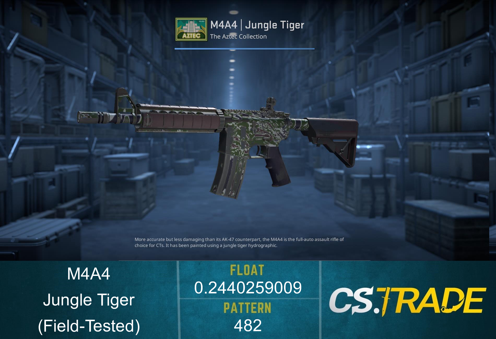 M4A4 | Jungle Tiger (Field-Tested)