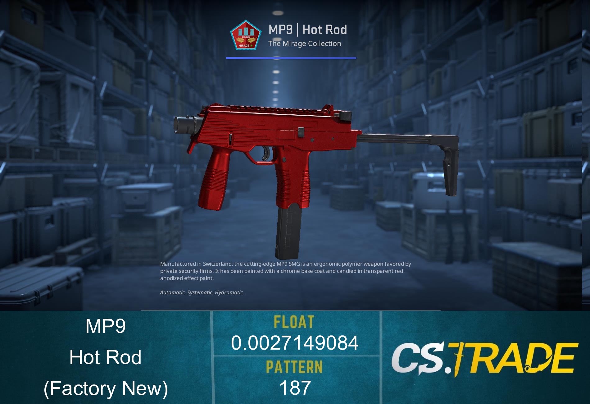 MP9 | Hot Rod (Factory New) Screenshot