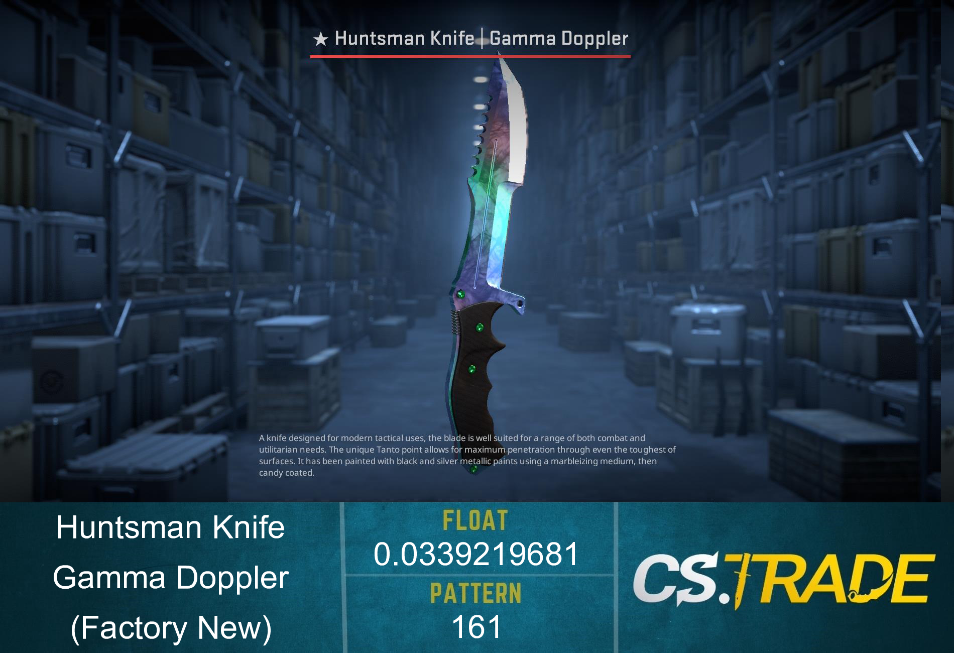 ★ Huntsman Knife | Gamma Doppler Phase 1 (Factory New) Screenshot