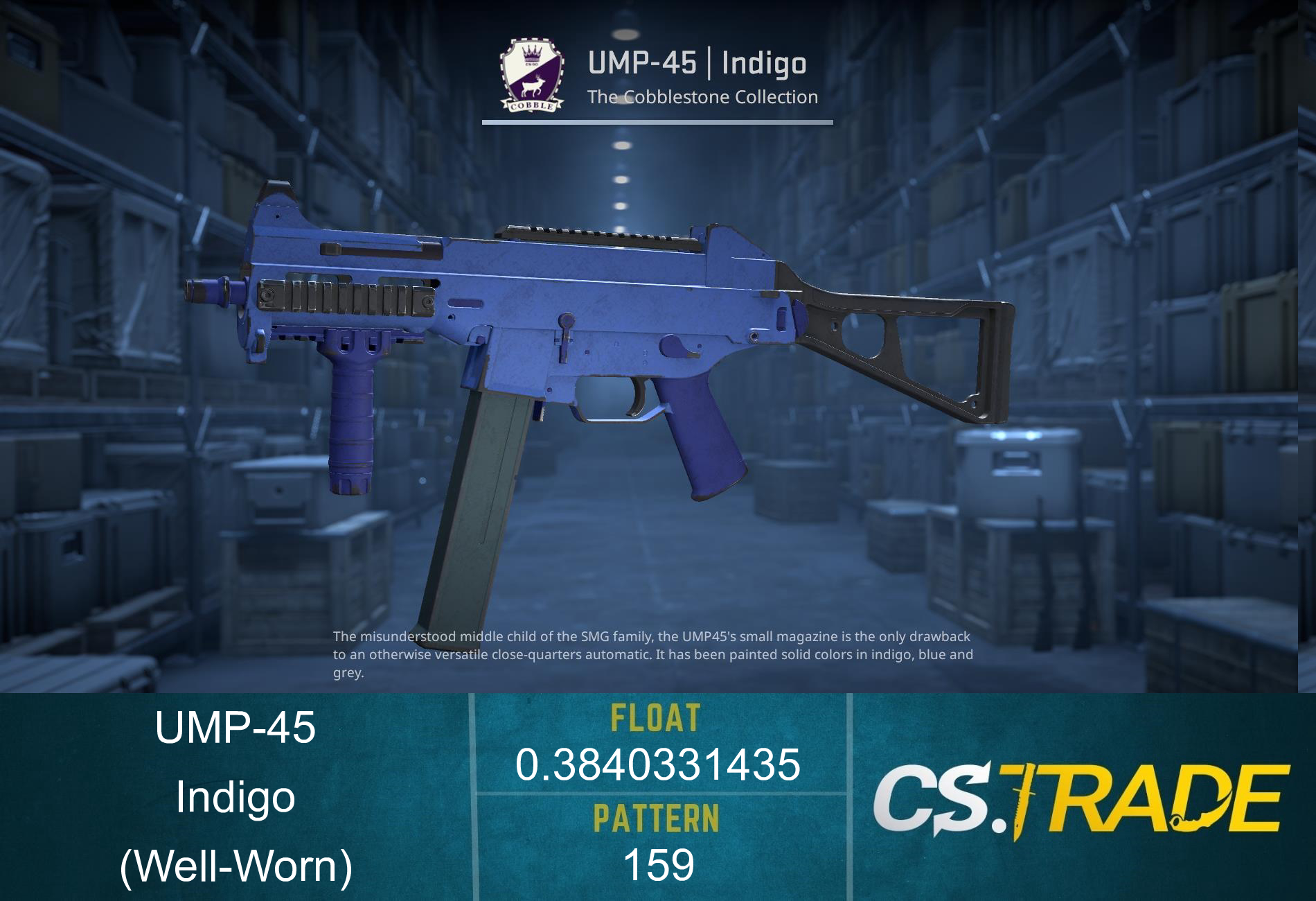 UMP-45 | Indigo (Well-Worn) Screenshot