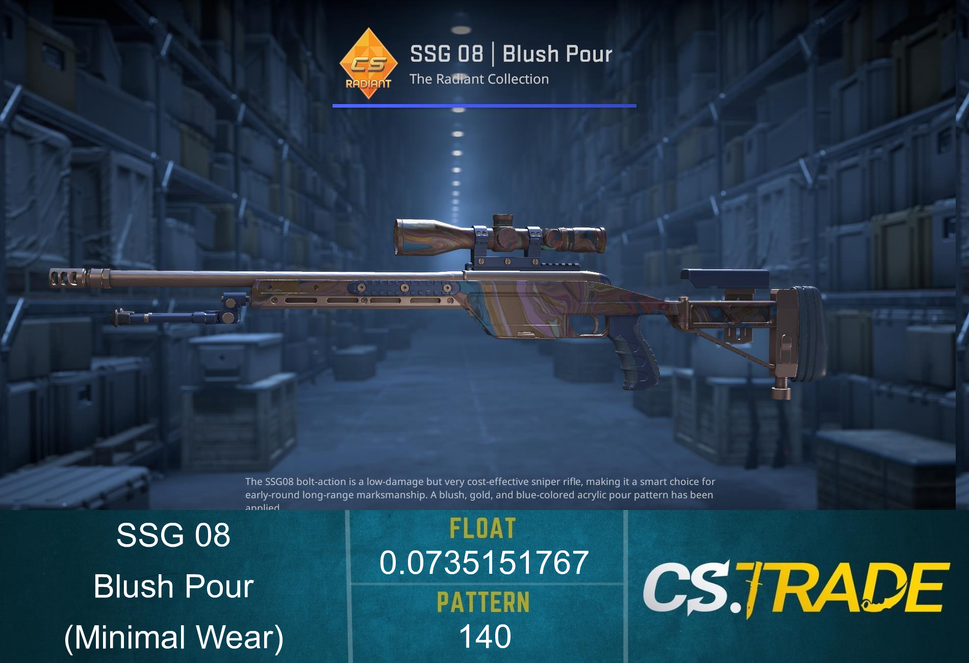 SSG 08 | Blush Pour (Minimal Wear) Screenshot