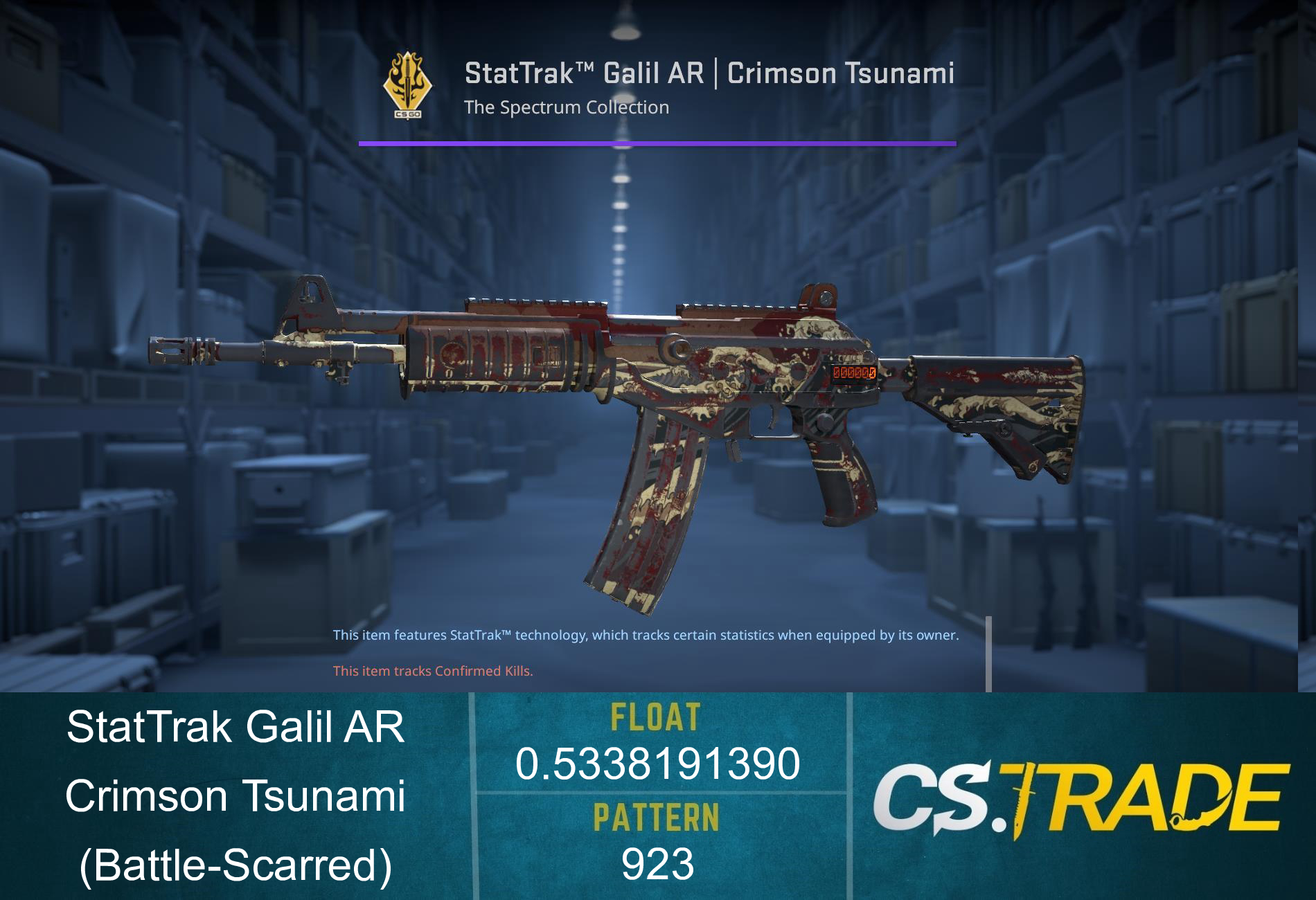 StatTrak™ Galil AR | Crimson Tsunami (Battle-Scarred) Screenshot