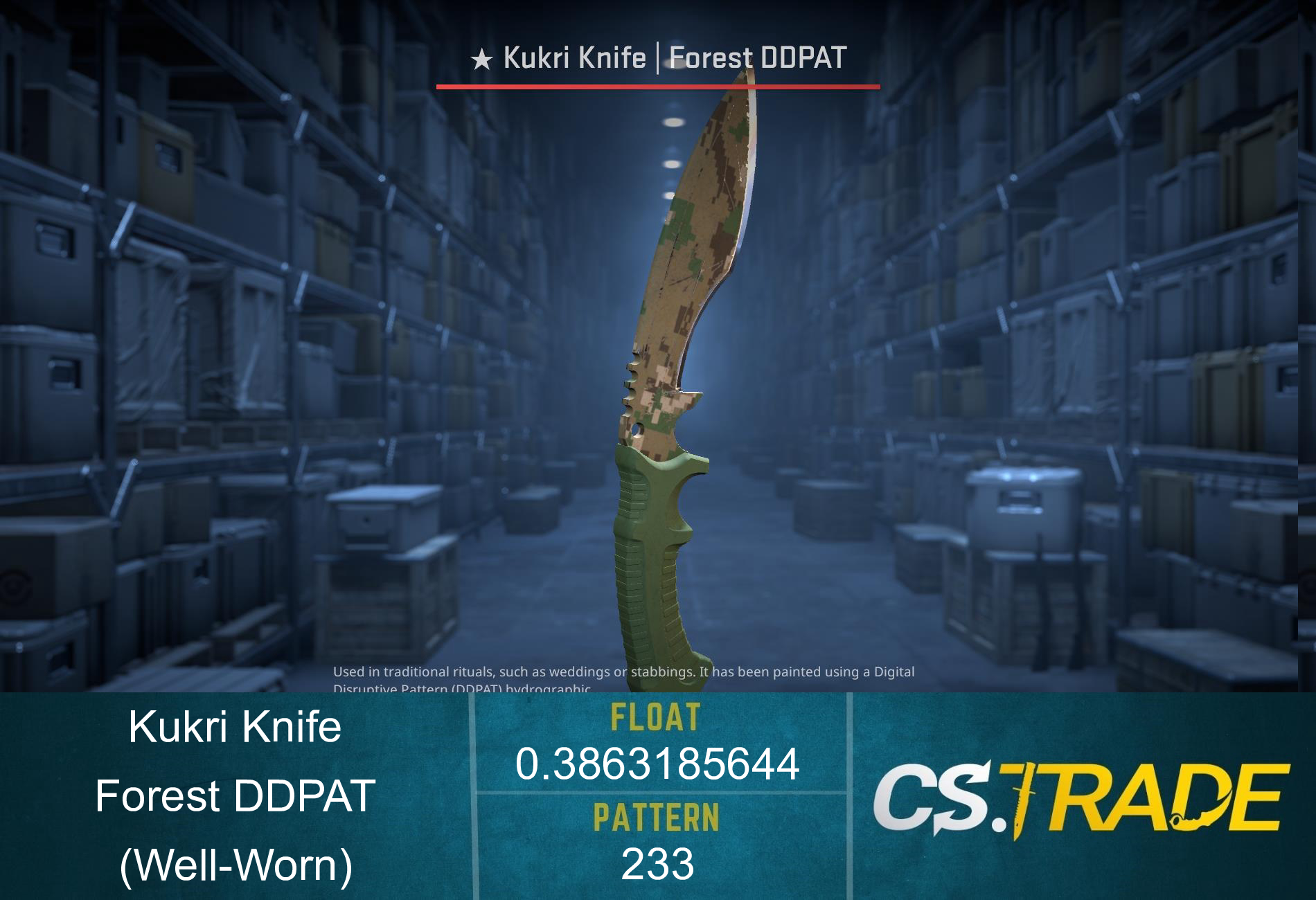★ Kukri Knife | Forest DDPAT (Well-Worn) Screenshot