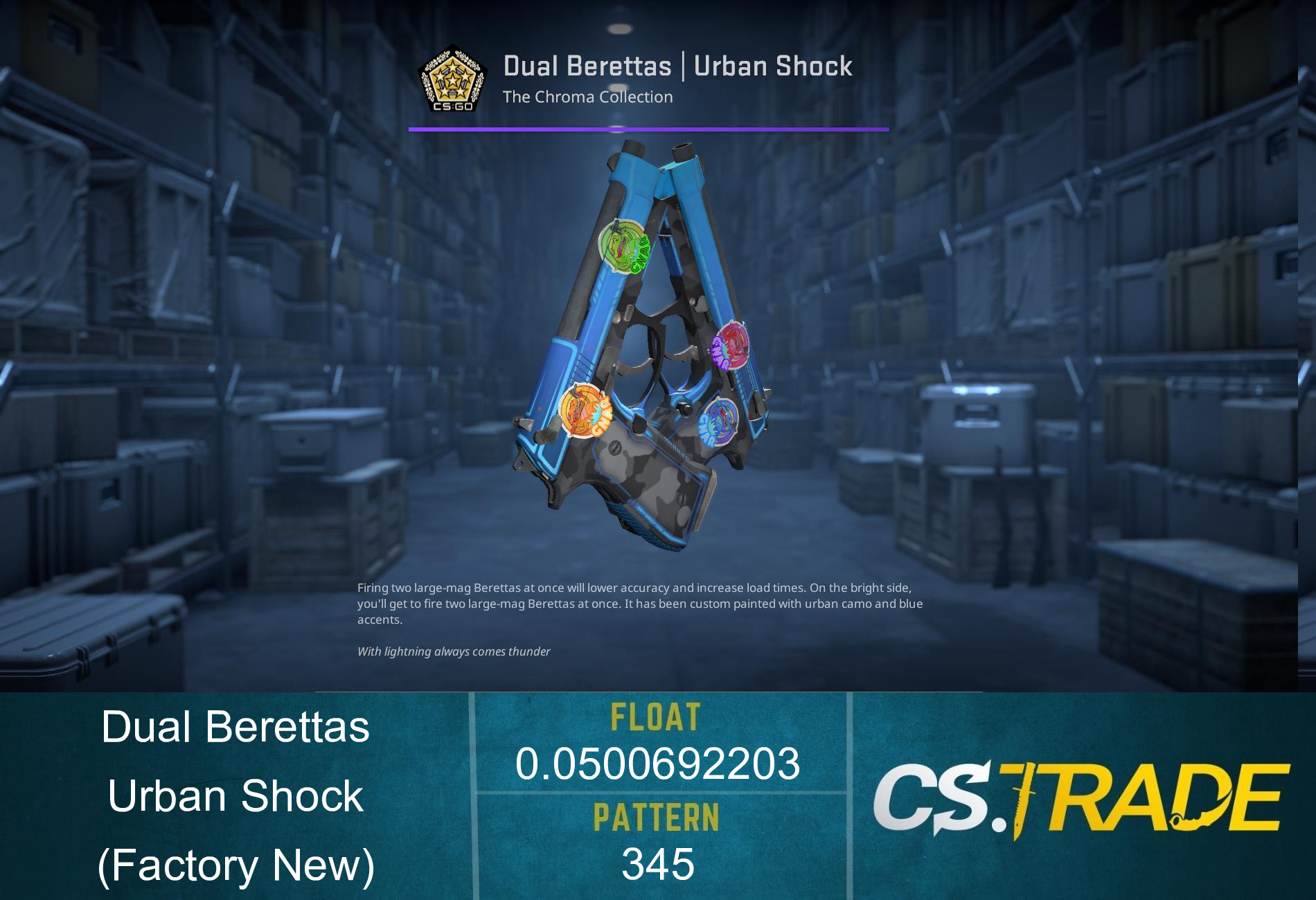 Dual Berettas | Urban Shock (Factory New) Screenshot
