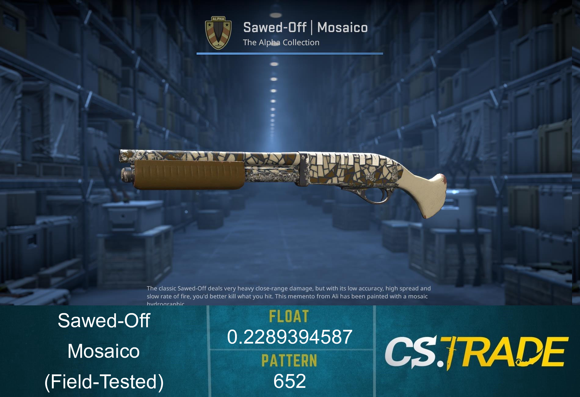 Sawed-Off | Mosaico (Field-Tested) Screenshot