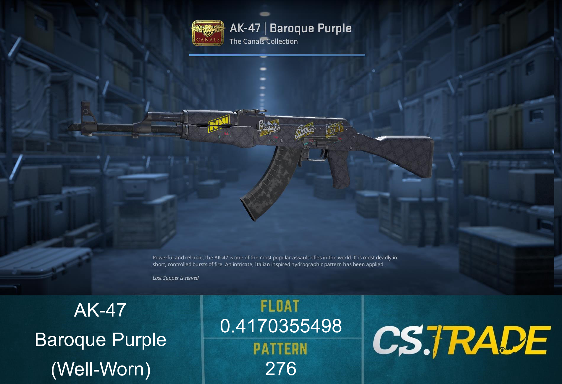 AK-47 | Baroque Purple (Well-Worn) Screenshot