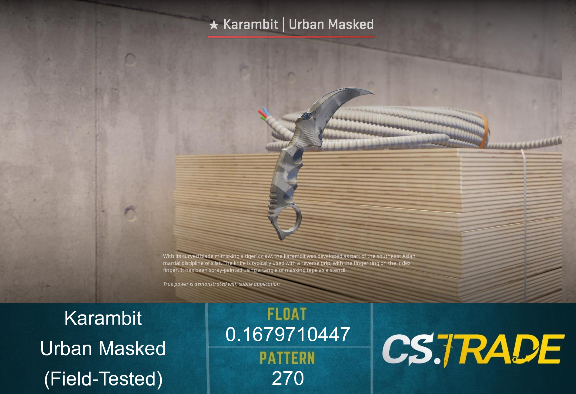 ★ Karambit | Urban Masked (Field-Tested) Screenshot