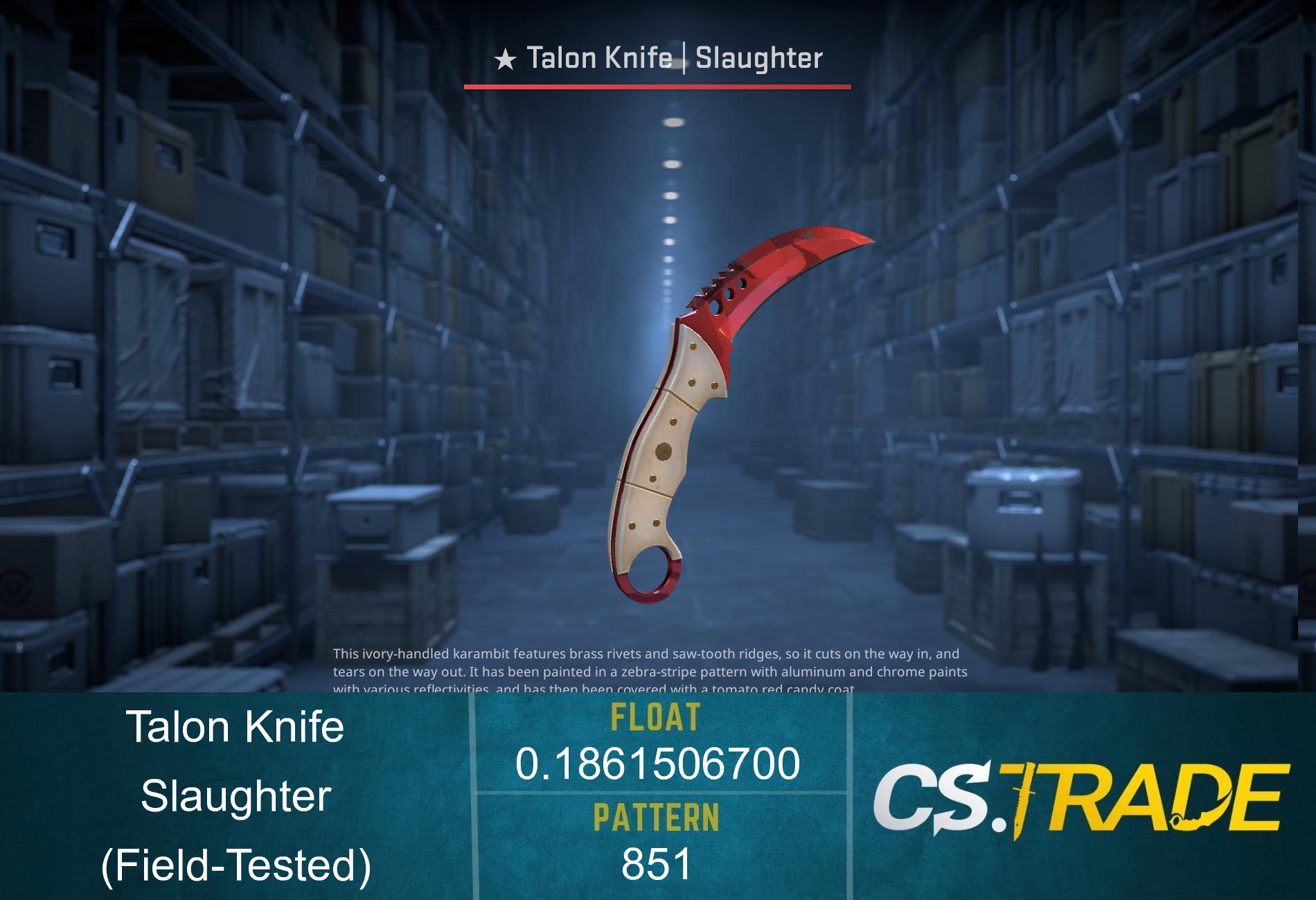 ★ Talon Knife | Slaughter (Field-Tested) Screenshot