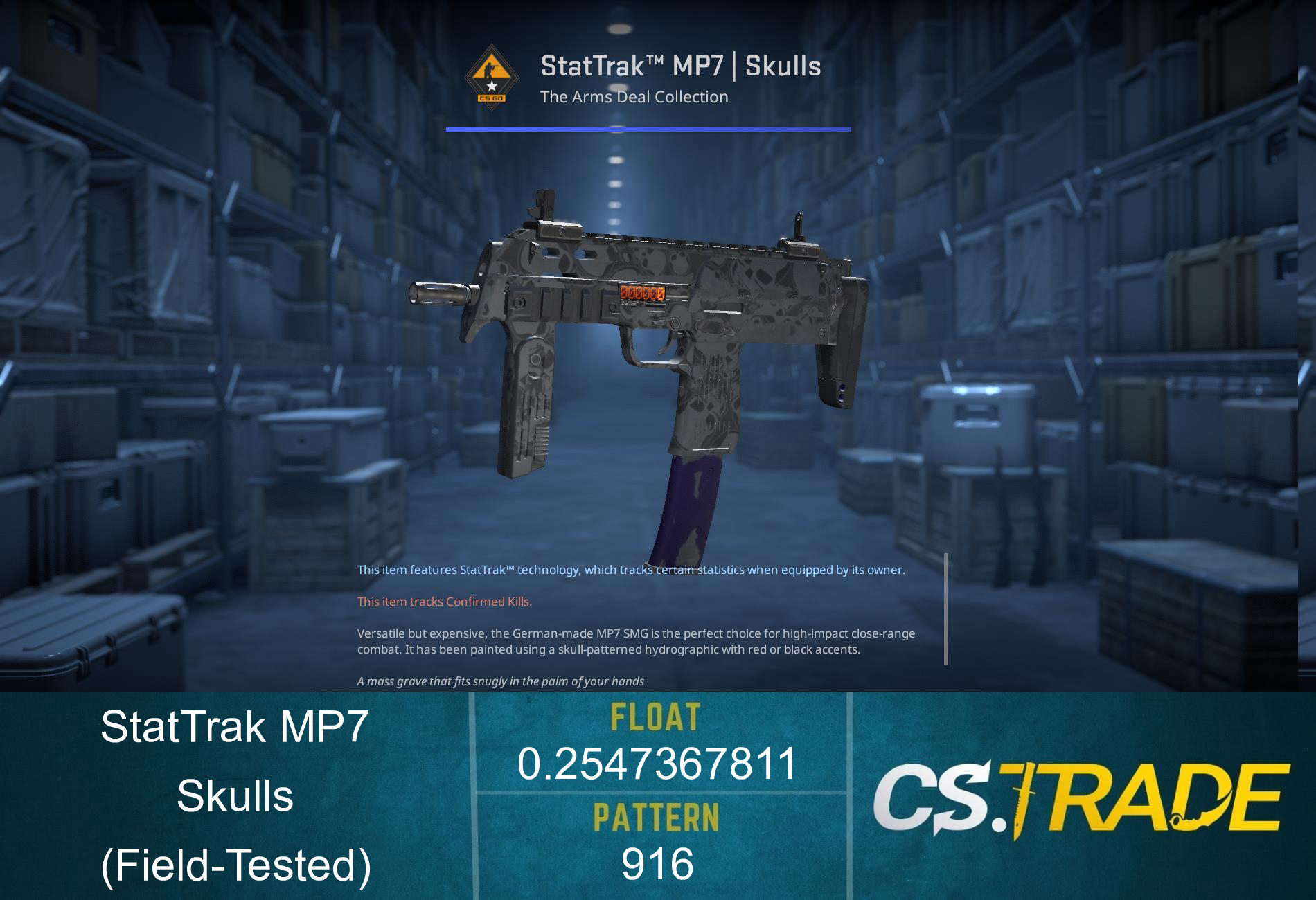 StatTrak™ MP7 | Skulls (Field-Tested)
