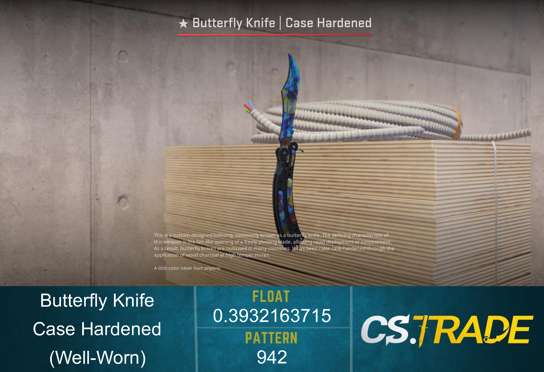 ★ Butterfly Knife | Case Hardened (Well-Worn) Screenshot