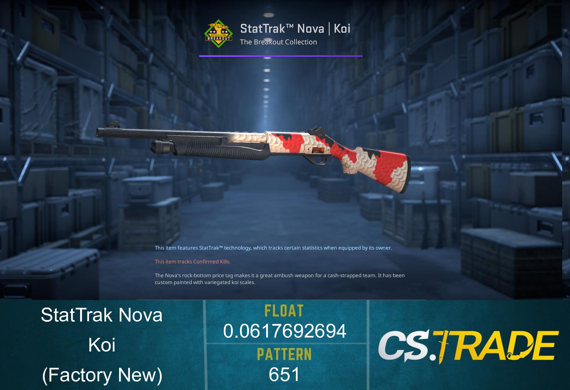 StatTrak™ Nova | Koi (Factory New)