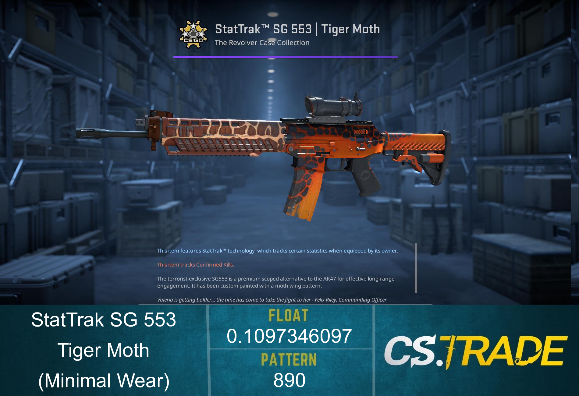 StatTrak™ SG 553 | Tiger Moth (Minimal Wear) Screenshot