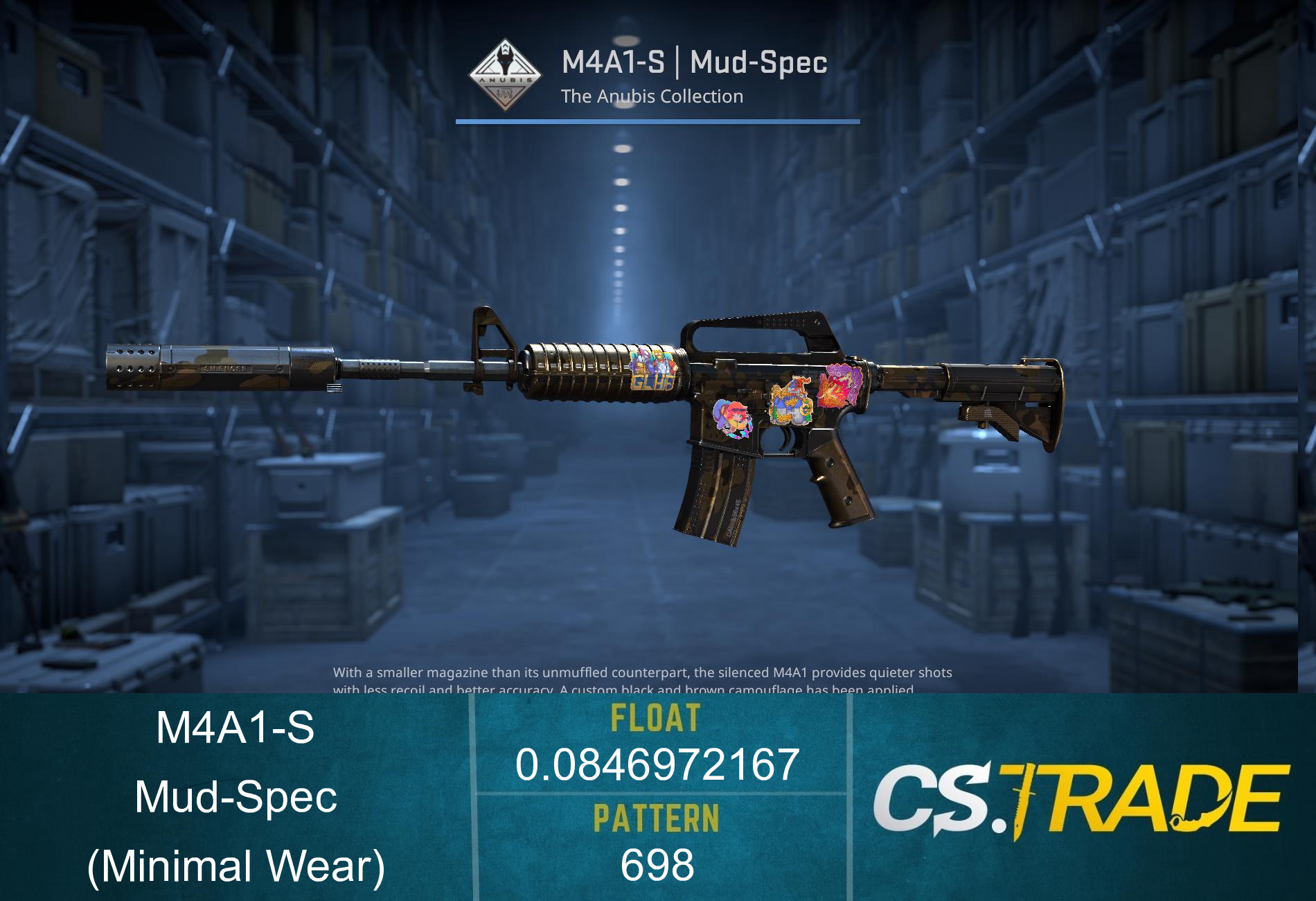 Souvenir M4A1-S | Mud-Spec (Minimal Wear) Screenshot