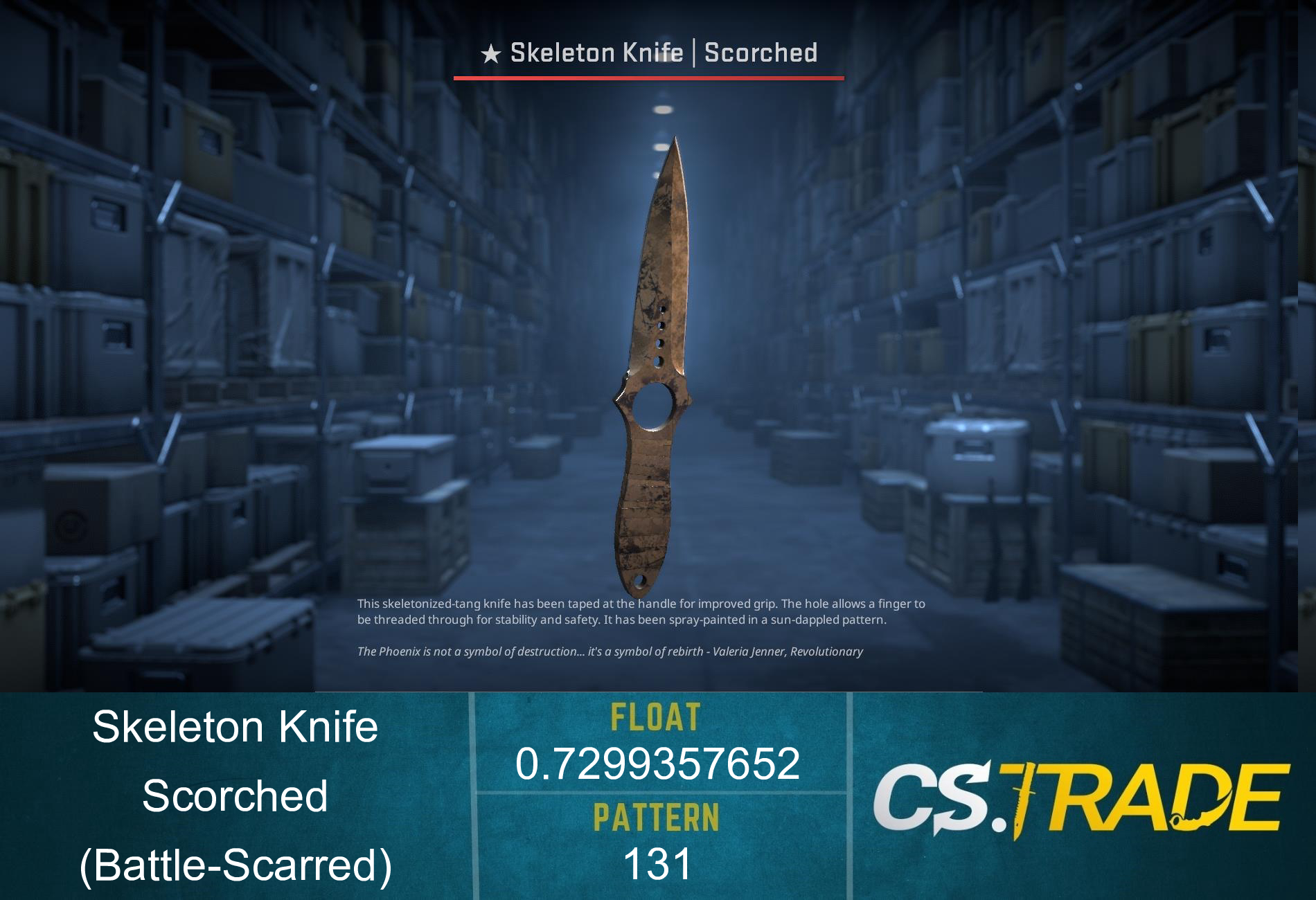 ★ Skeleton Knife | Scorched (Factory New) Screenshot