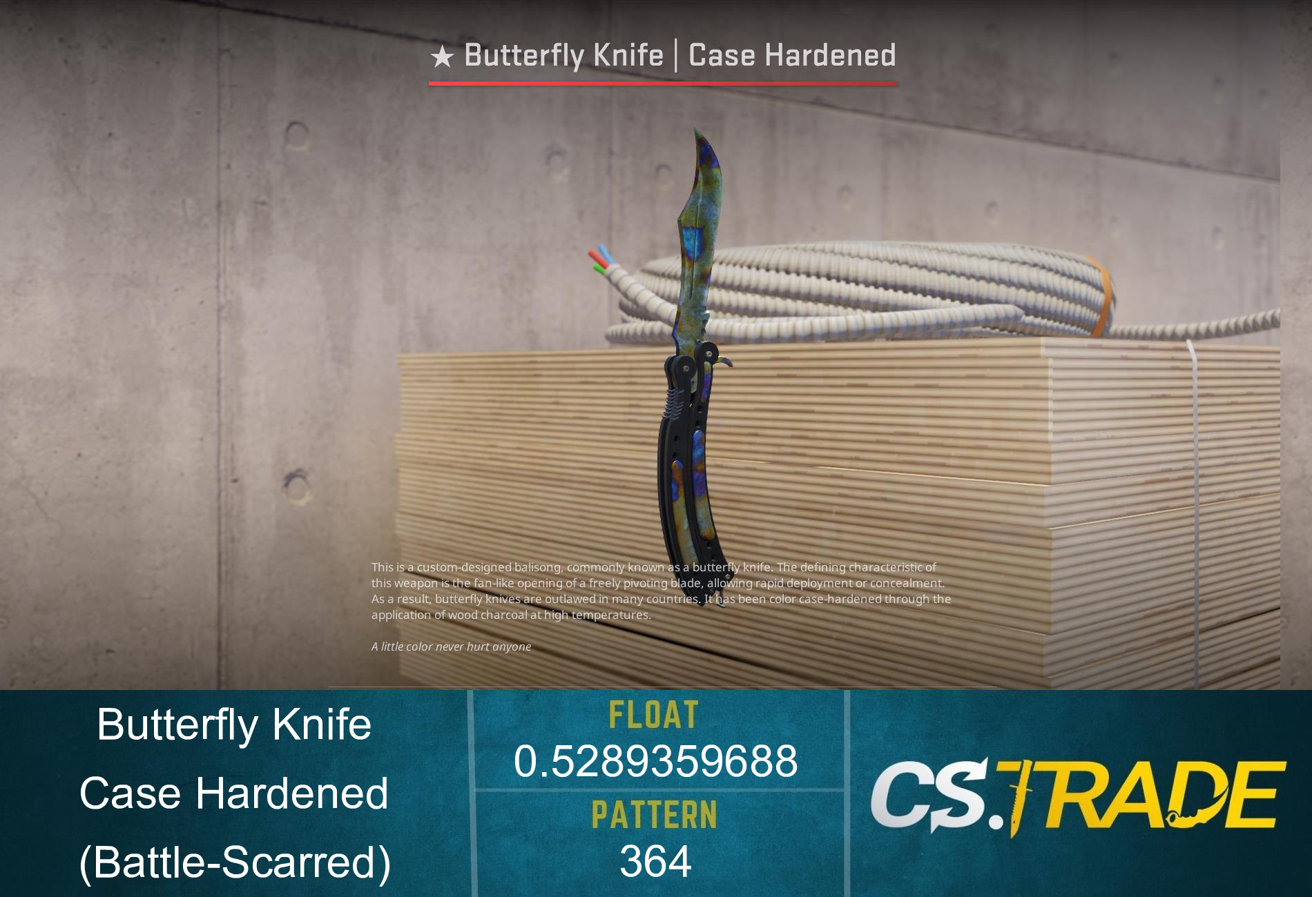 ★ StatTrak™ Butterfly Knife | Case Hardened (Battle-Scarred) Screenshot
