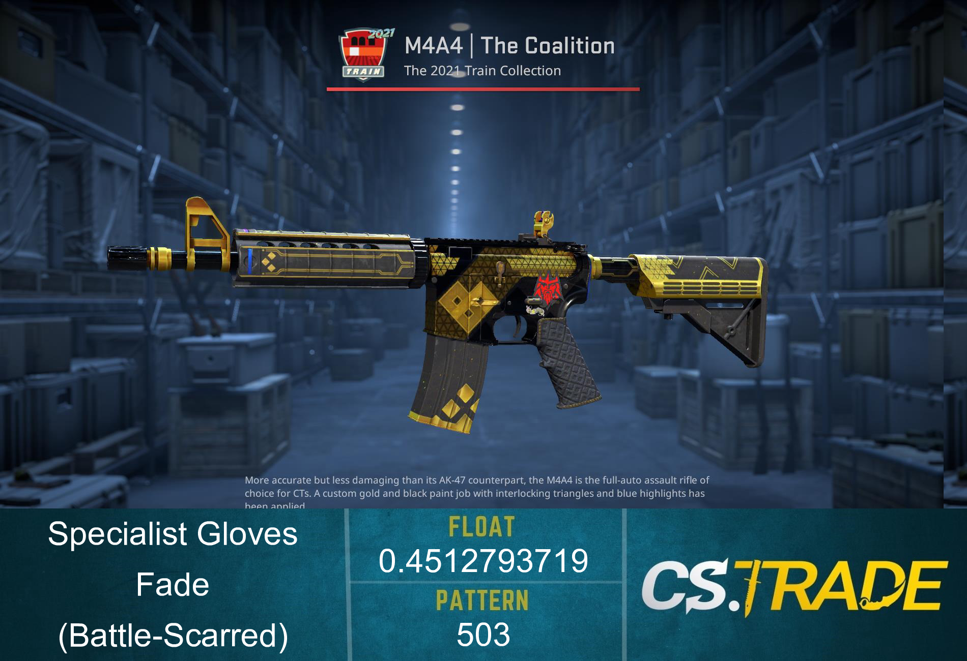 ★ Specialist Gloves | Fade (Battle-Scarred) Screenshot