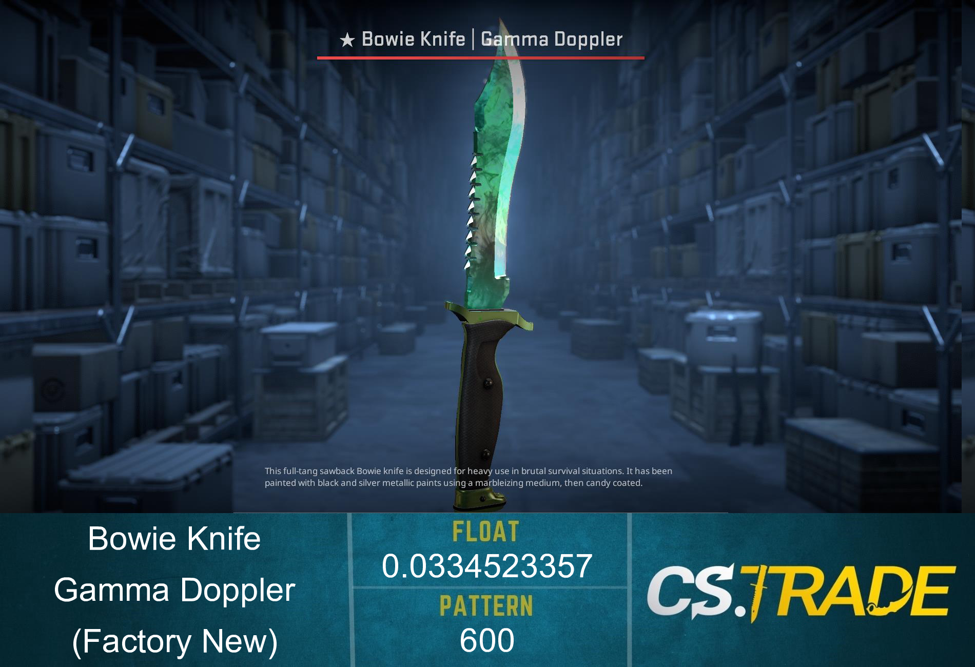 ★ Bowie Knife | Gamma Doppler Phase 2 (Factory New) Screenshot