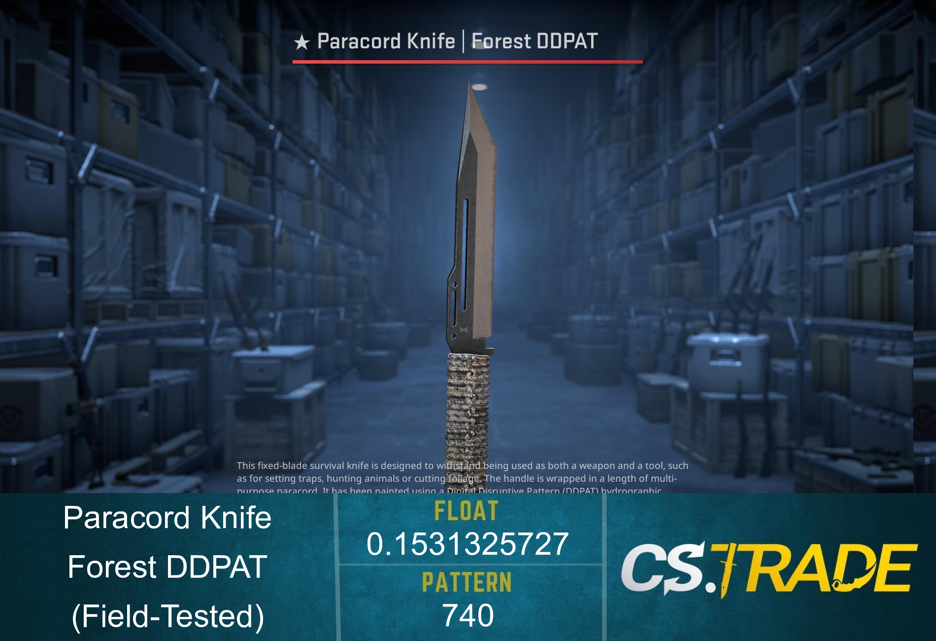 ★ Paracord Knife | Forest DDPAT (Field-Tested) Screenshot