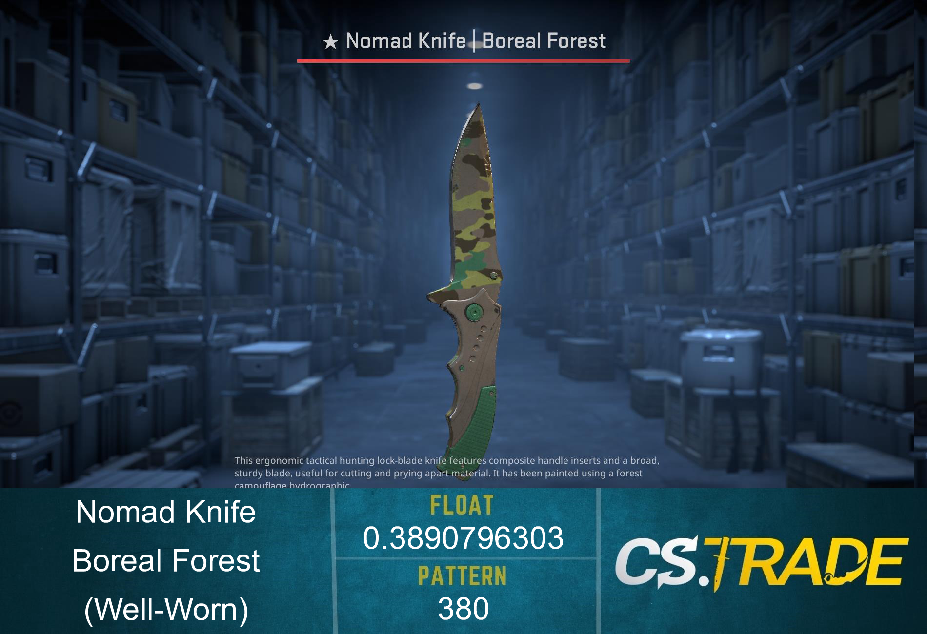 ★ StatTrak™ Nomad Knife | Boreal Forest (Well-Worn) Screenshot