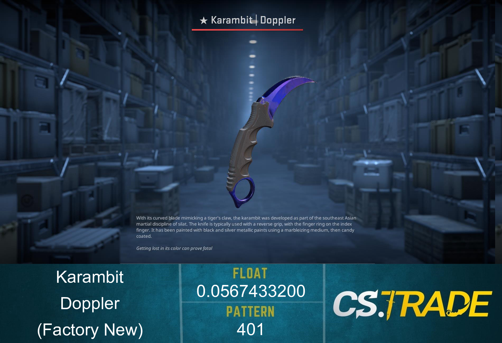 ★ Karambit | Doppler Phase 4 (Factory New) Screenshot