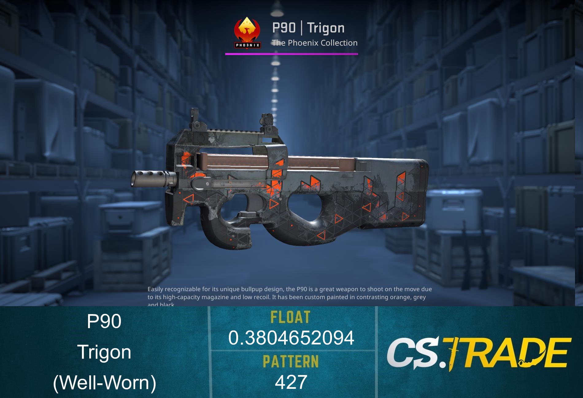 P90 | Trigon (Well-Worn) Screenshot
