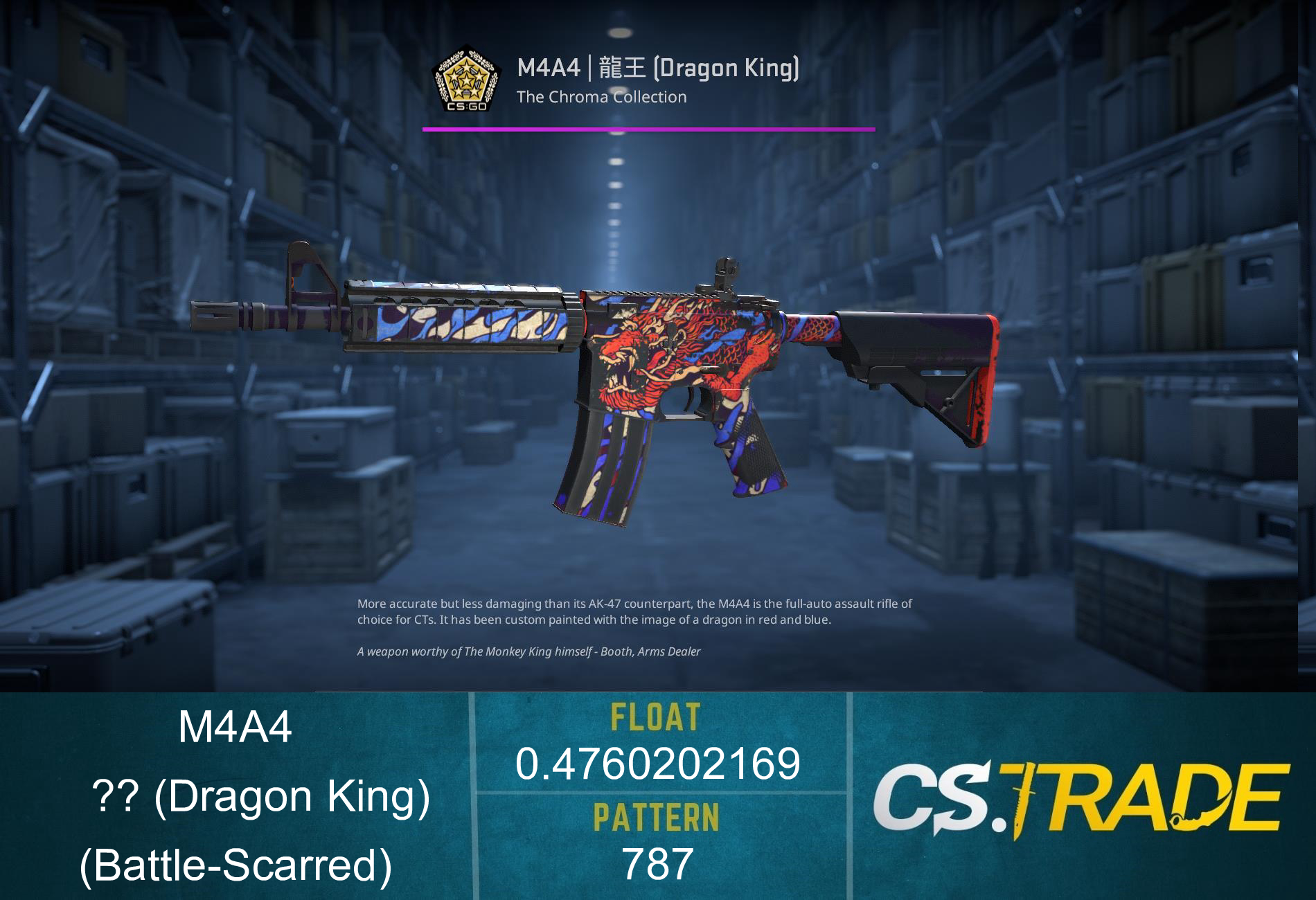 M4A4 | 龍王 (Dragon King) (Battle-Scarred) Screenshot