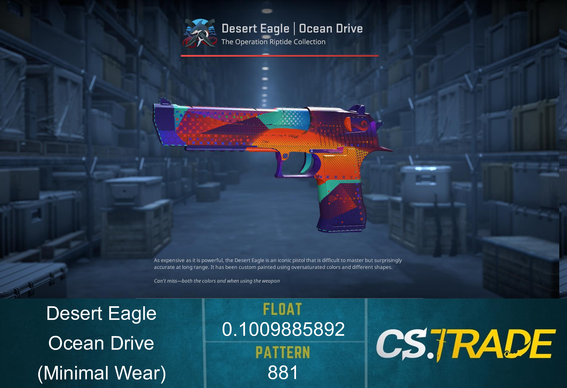Desert Eagle | Ocean Drive (Minimal Wear) Screenshot