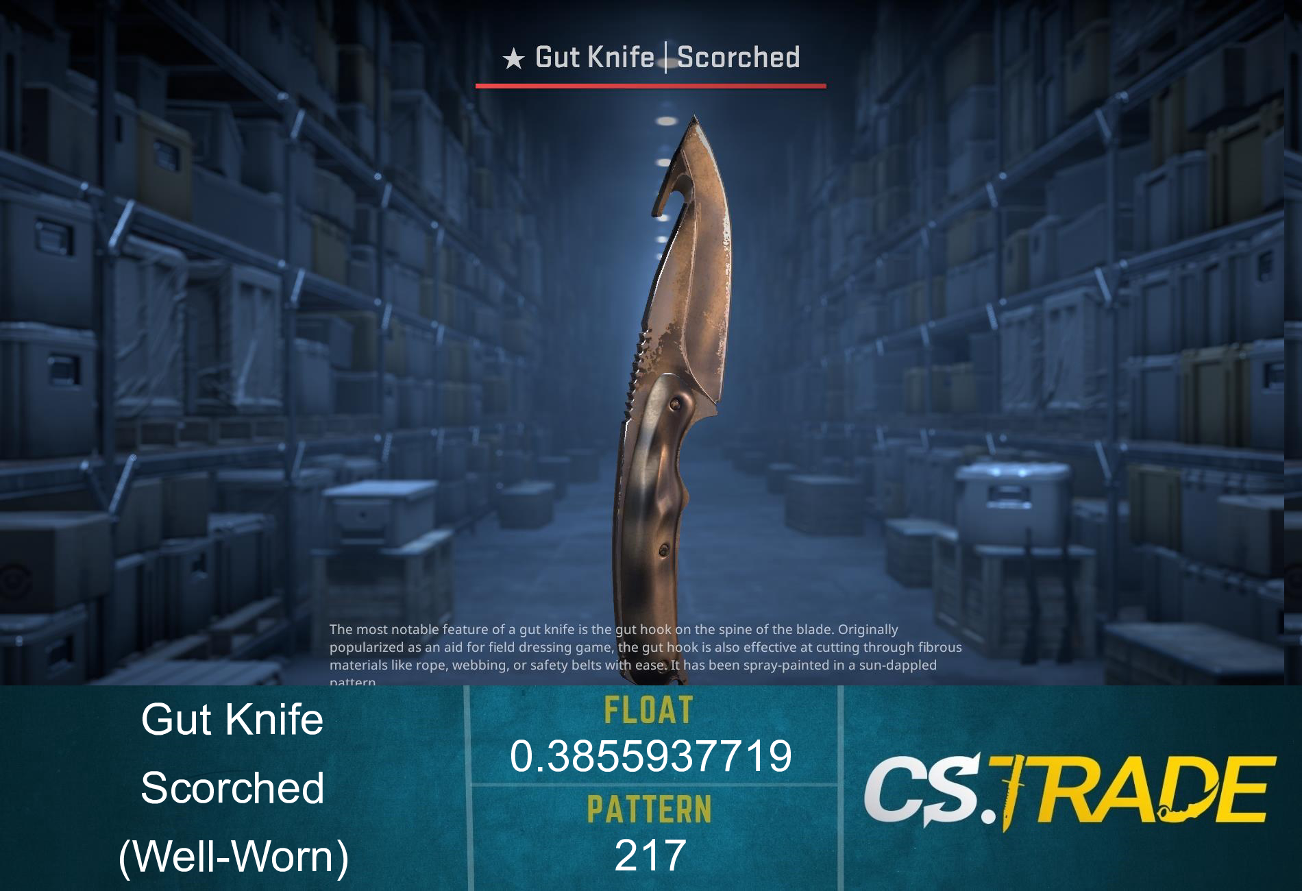 ★ Gut Knife | Scorched (Well-Worn) Screenshot