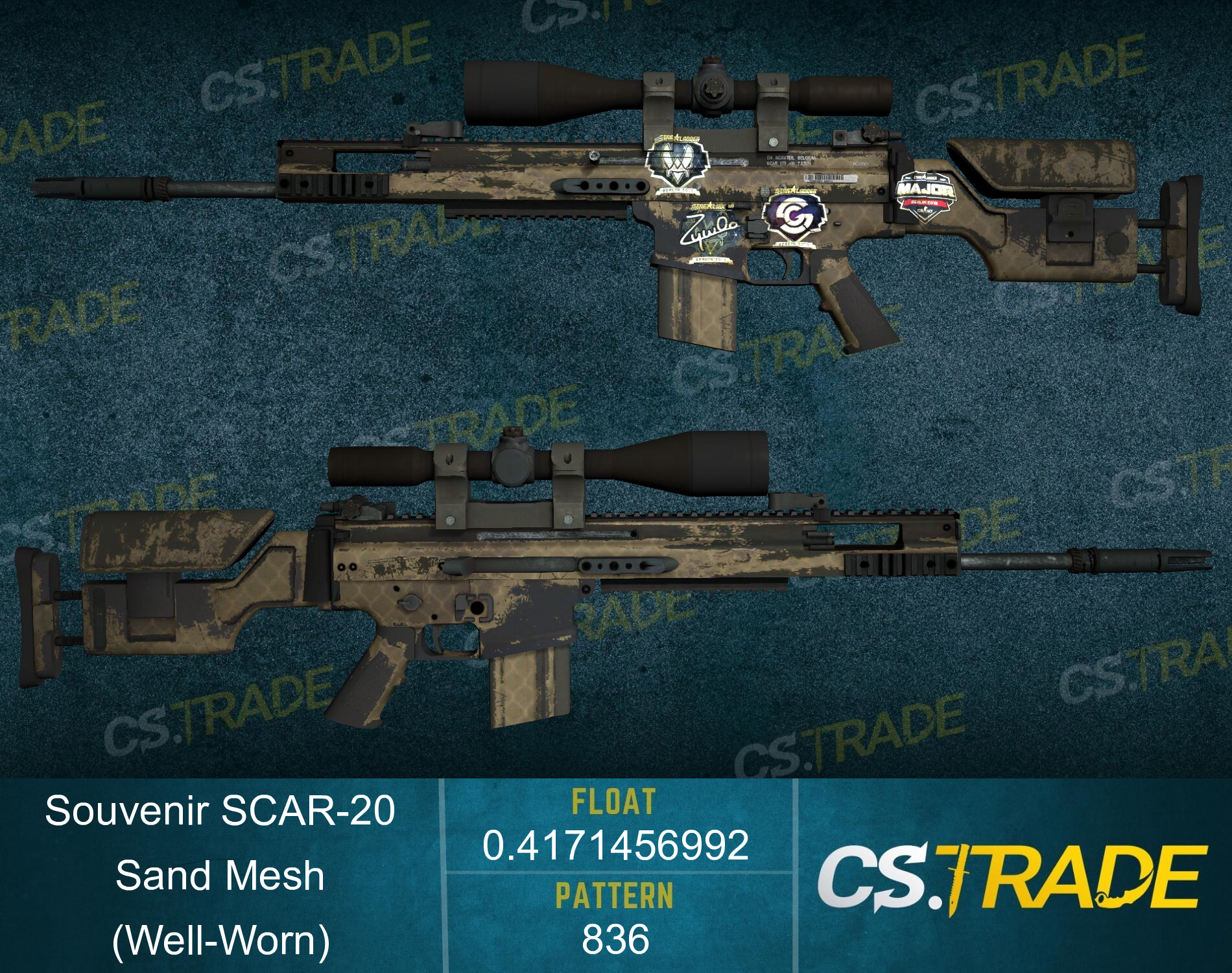 SCAR-20 | Sand Mesh (Well-Worn) Screenshot