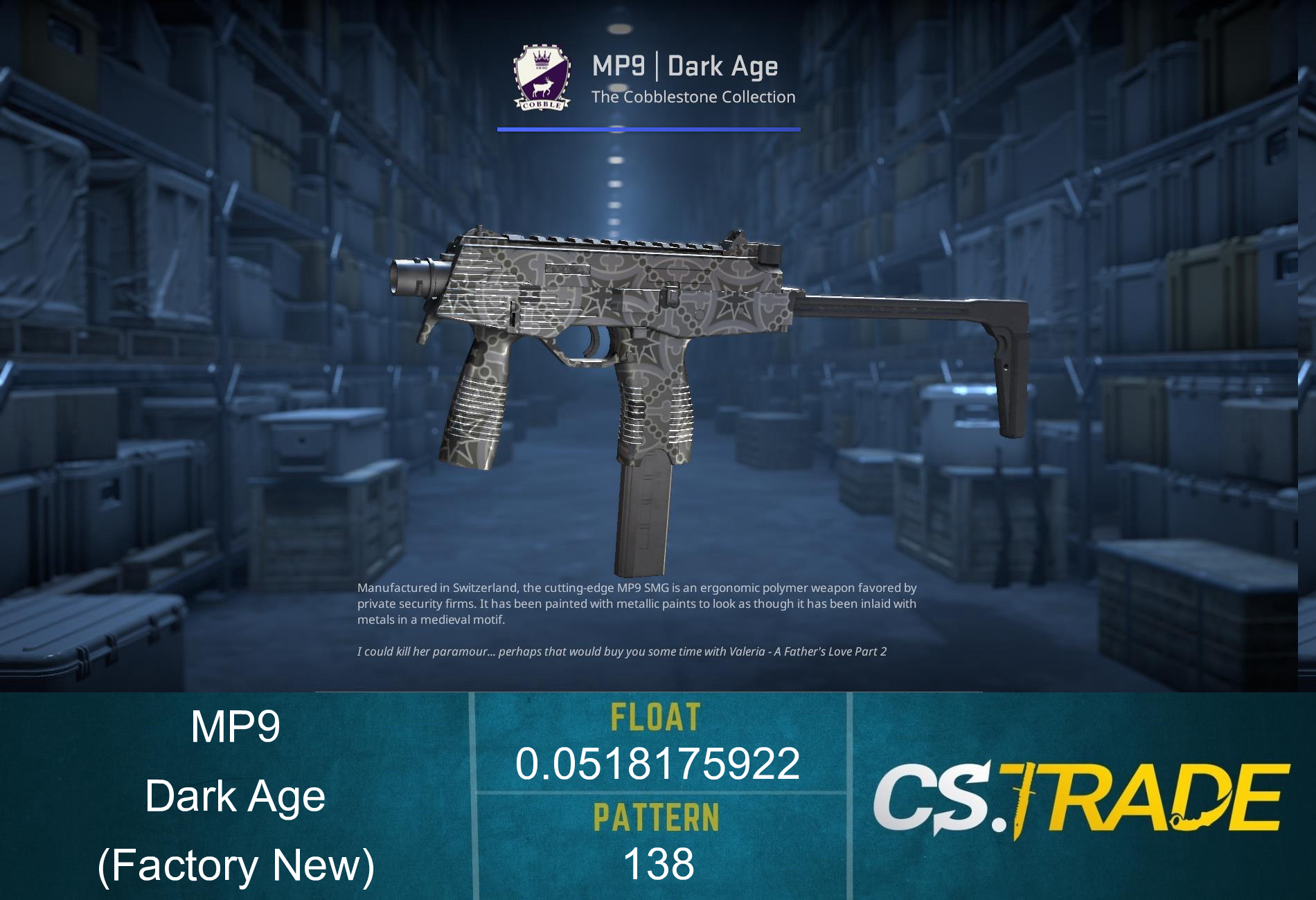 MP9 | Dark Age (Factory New) Screenshot