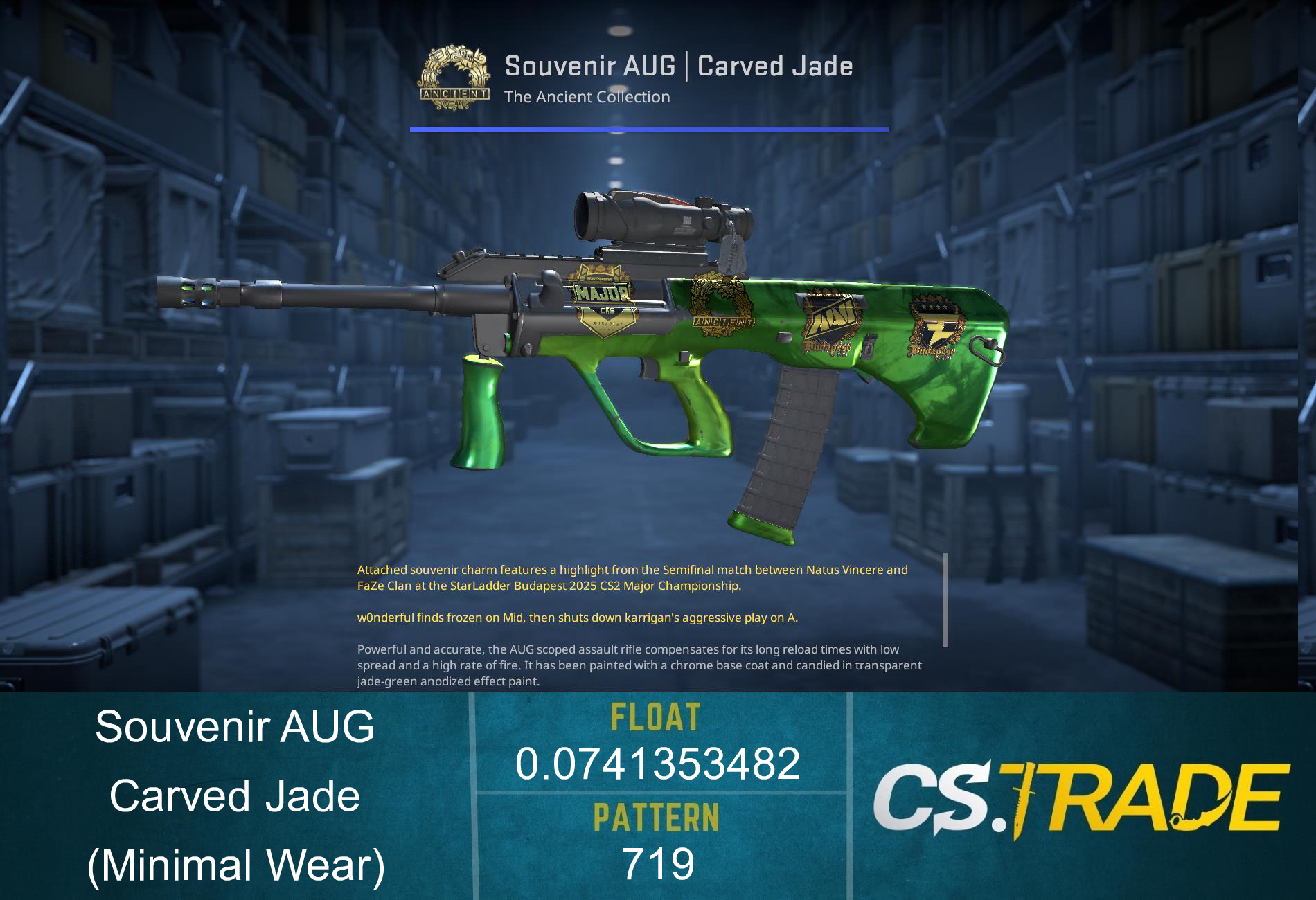 AUG | Carved Jade (Minimal Wear) Screenshot