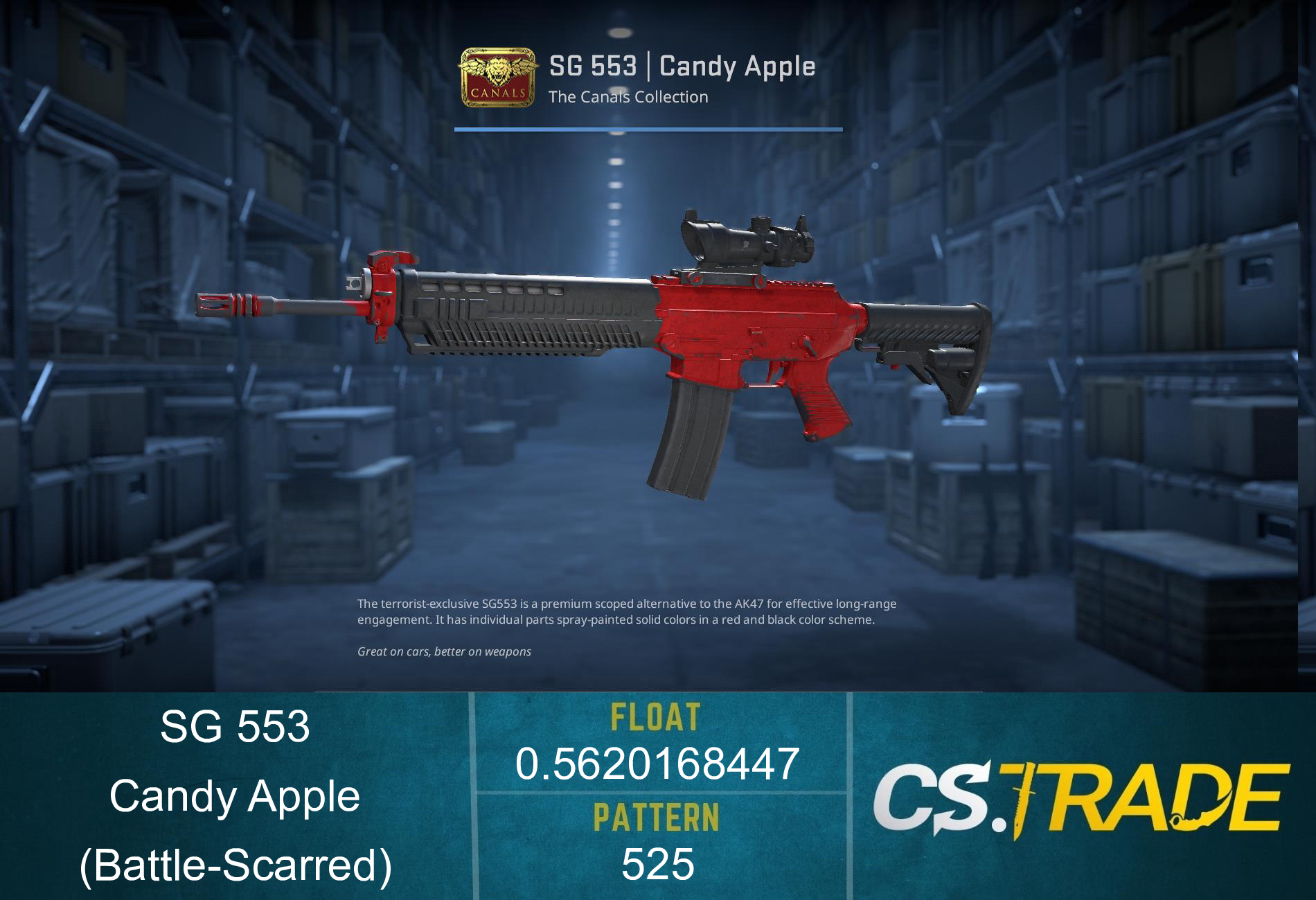 SG 553 | Candy Apple (Battle-Scarred) Screenshot