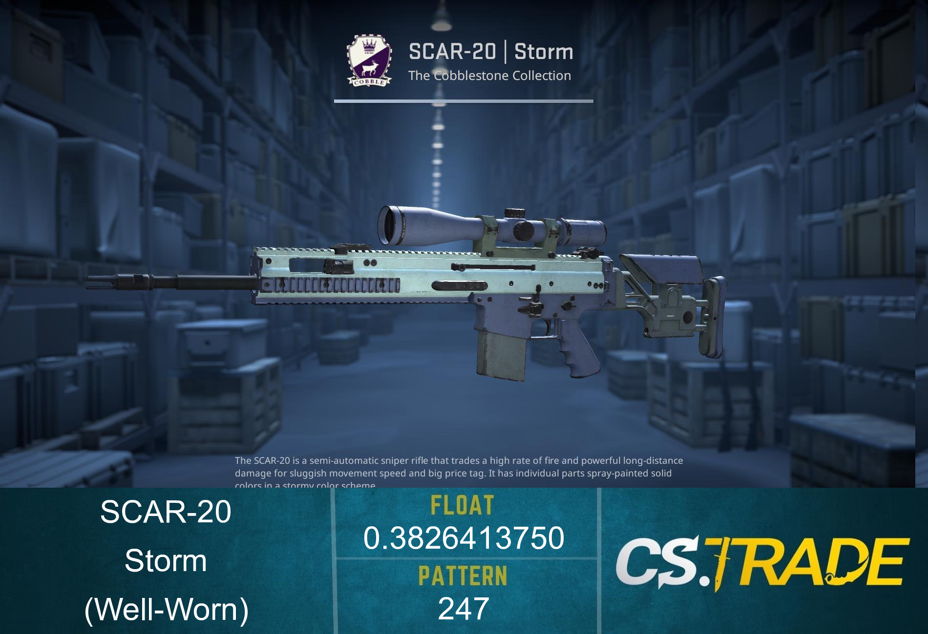 SCAR-20 | Storm (Well-Worn) Screenshot