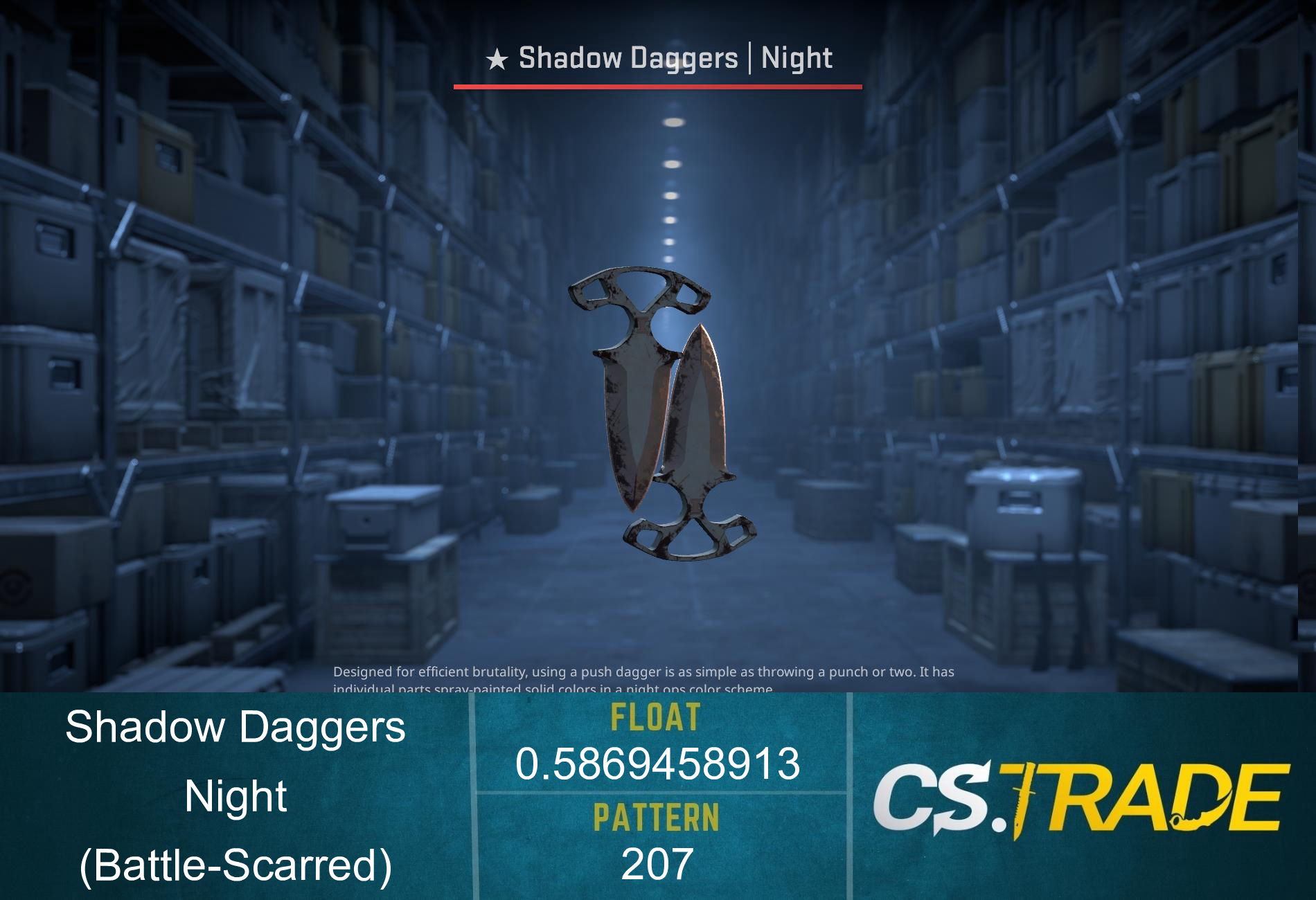 ★ Shadow Daggers | Night (Battle-Scarred) Screenshot