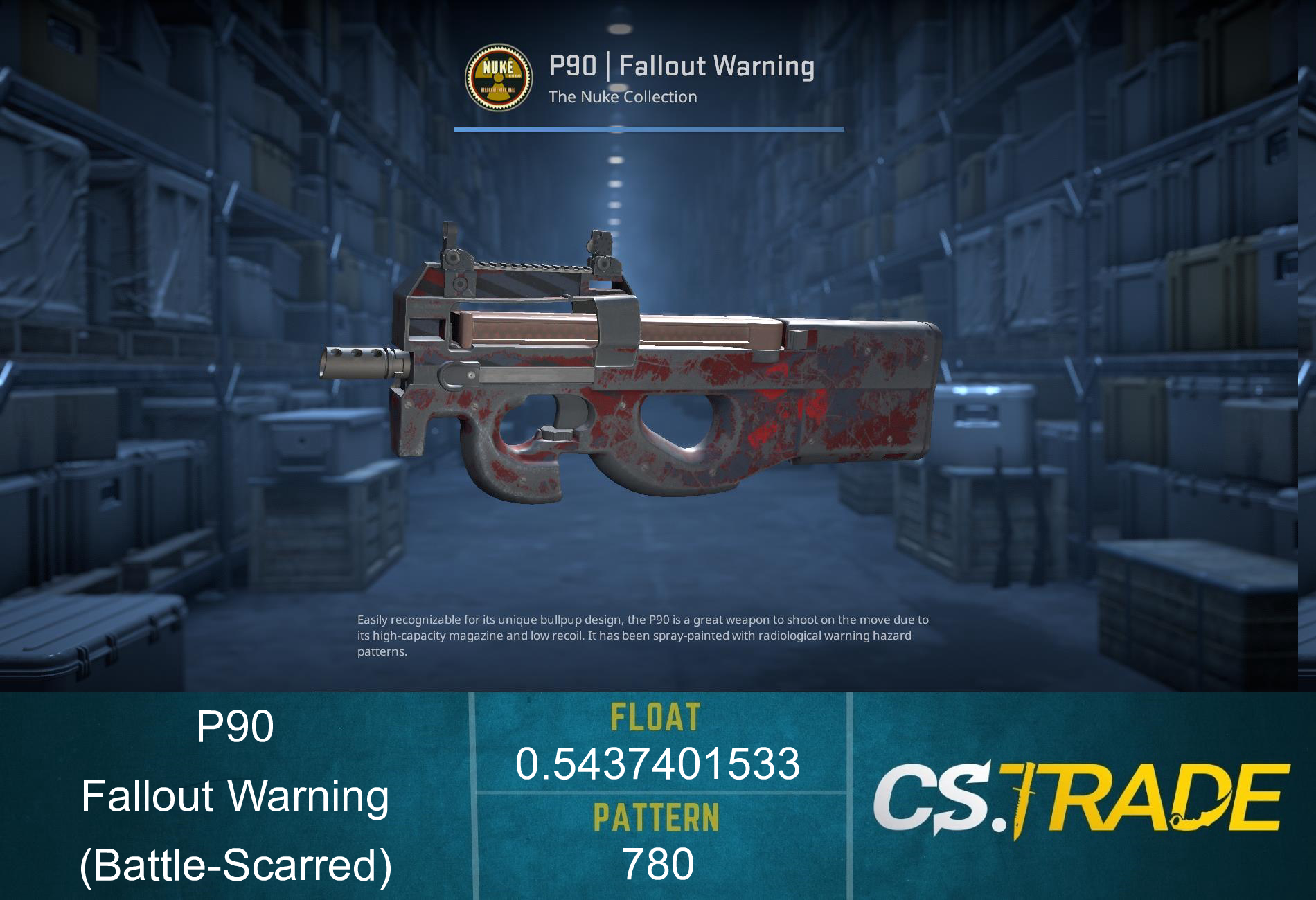 P90 | Fallout Warning (Battle-Scarred) Screenshot