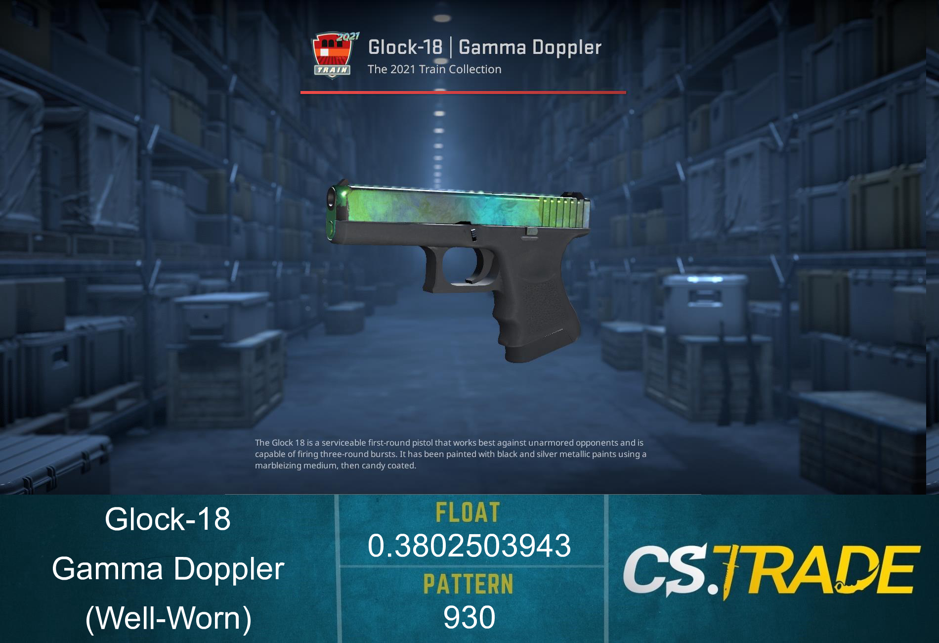 Glock-18 | Gamma Doppler Phase 4 (Well-Worn) Screenshot