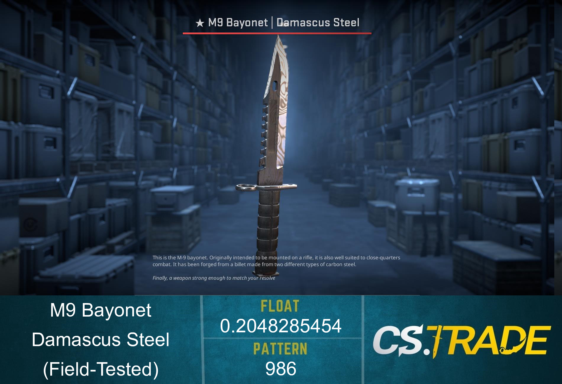 ★ M9 Bayonet | Damascus Steel (Factory New) Screenshot